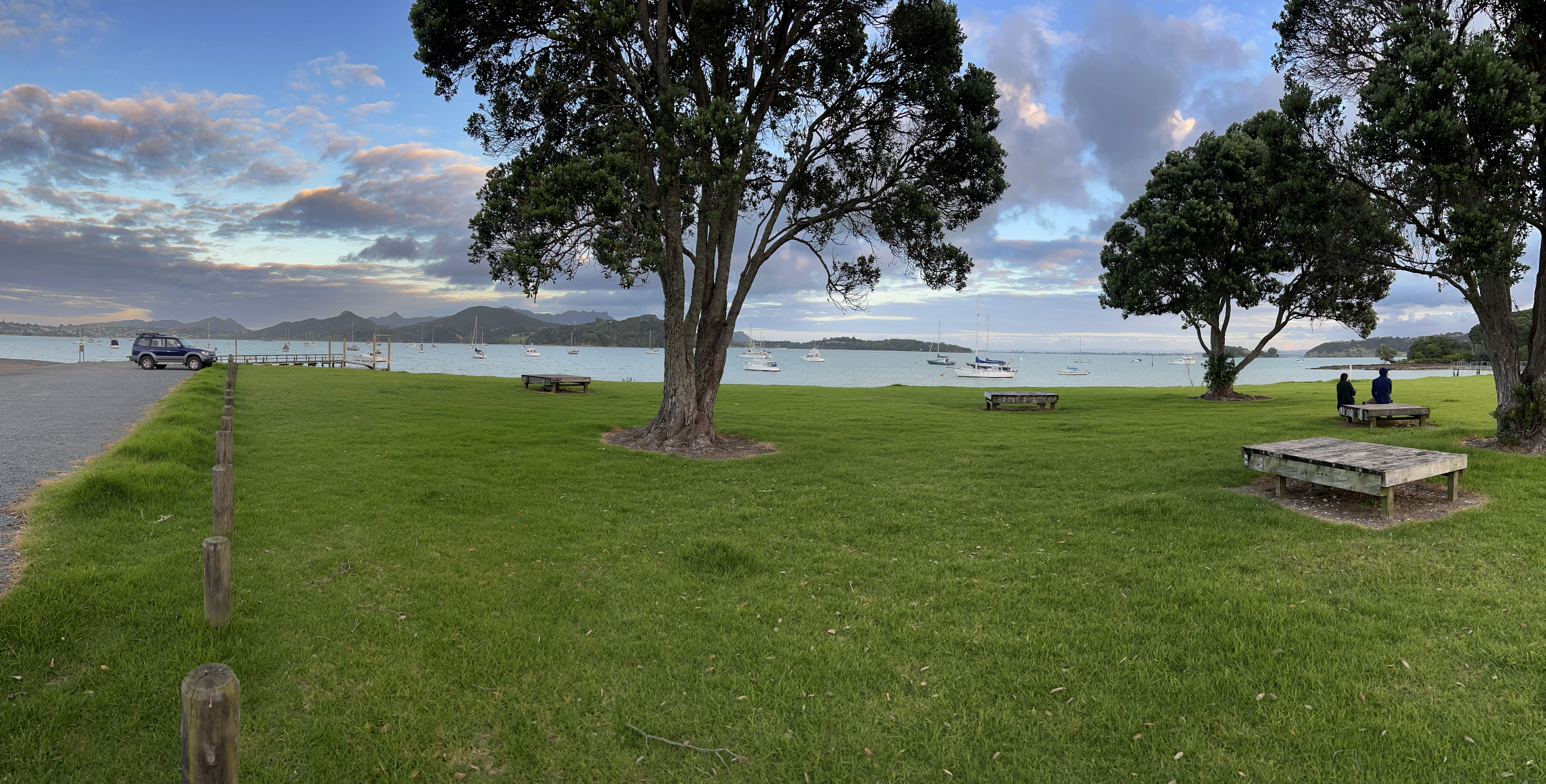 Picturesque Parua Bay, on the Whangarei Harbour, has designated space for about 15 people to pitch their tents and stay up to three nights, the district council says. However, for over a month this summer the whole of the tent area was taken up by a large group of homeless campers, the public found unruly. Photo / Mike Howe, Rankers