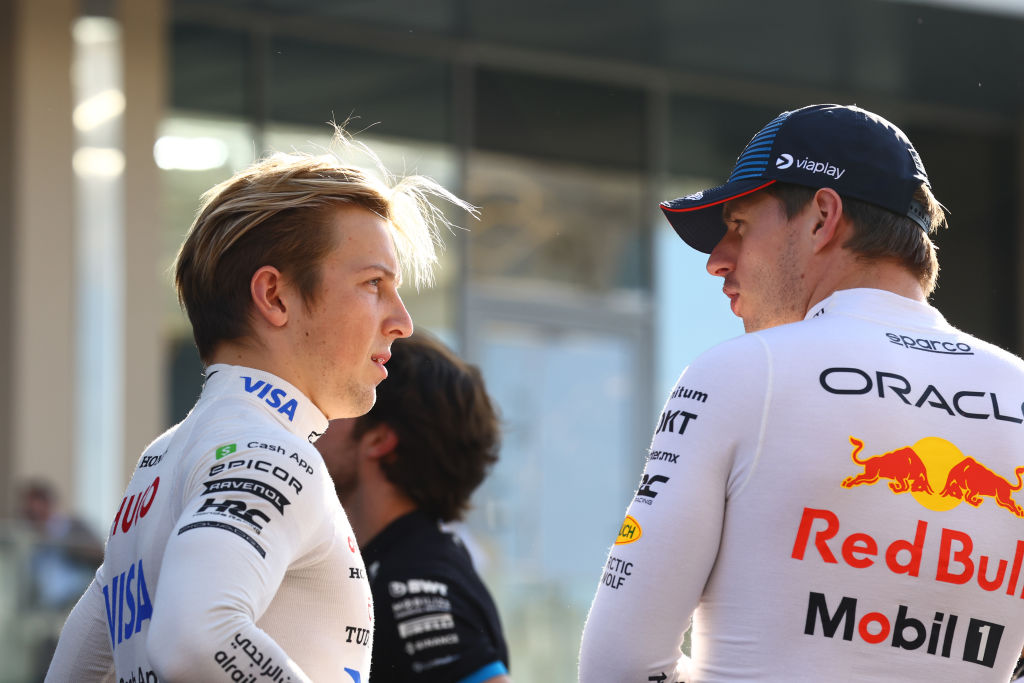 Liam Lawson with Max Verstappen at the Abu Dhabi Grand Prix. Photo / Getty Images