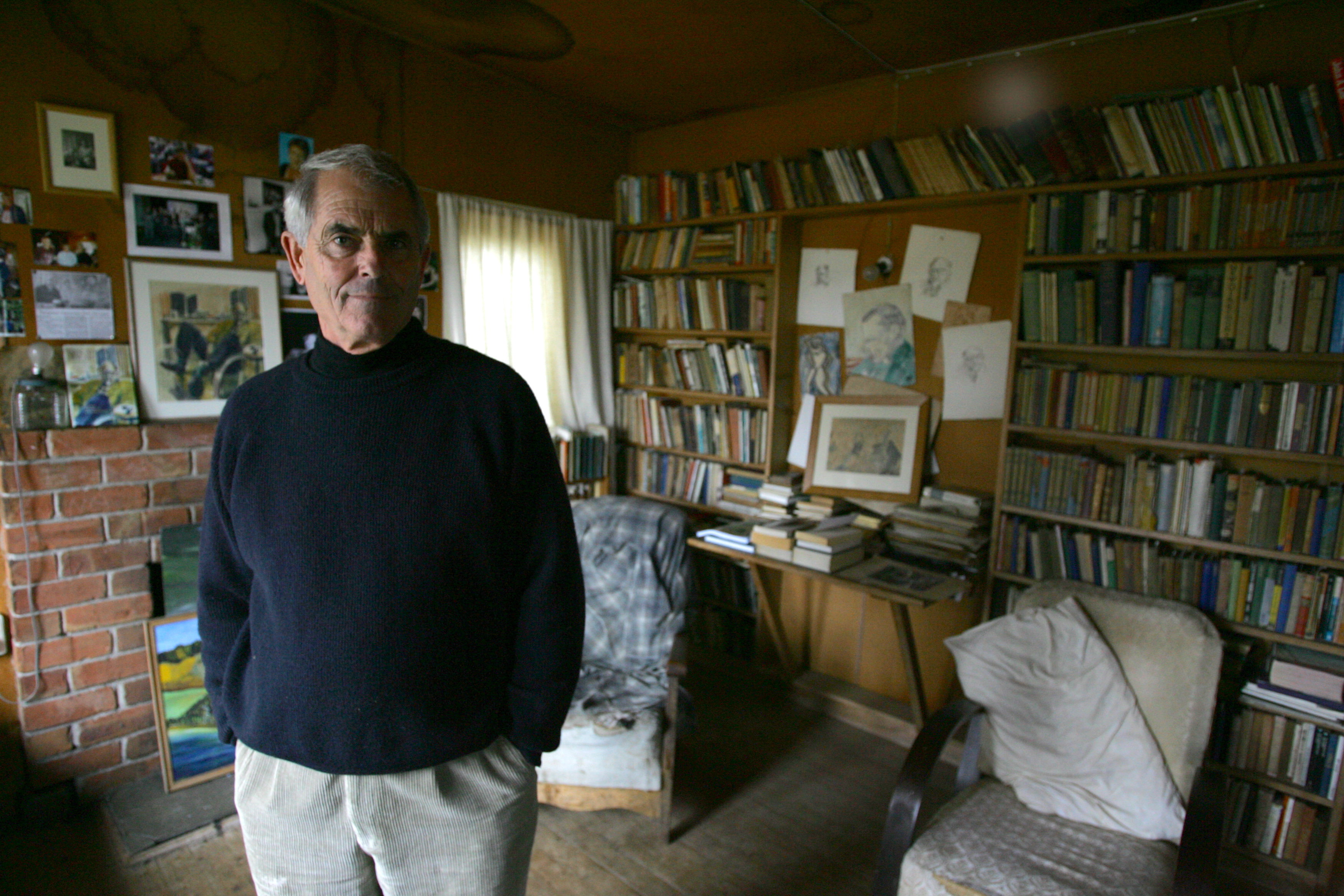 Author Graeme Lay in Frank Sargeson House, in Takapuna. Photo / Kellie Blizard