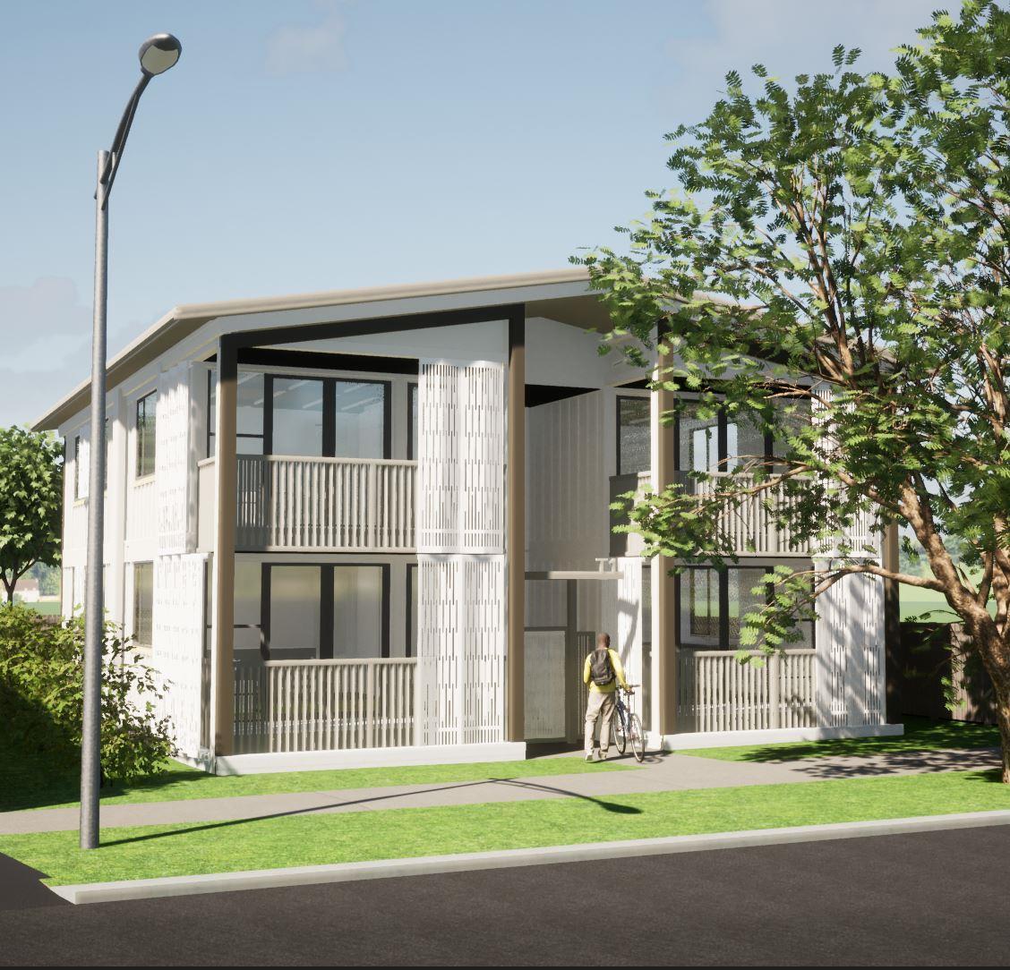 An artist impression of what the new homes will look like once finished. 