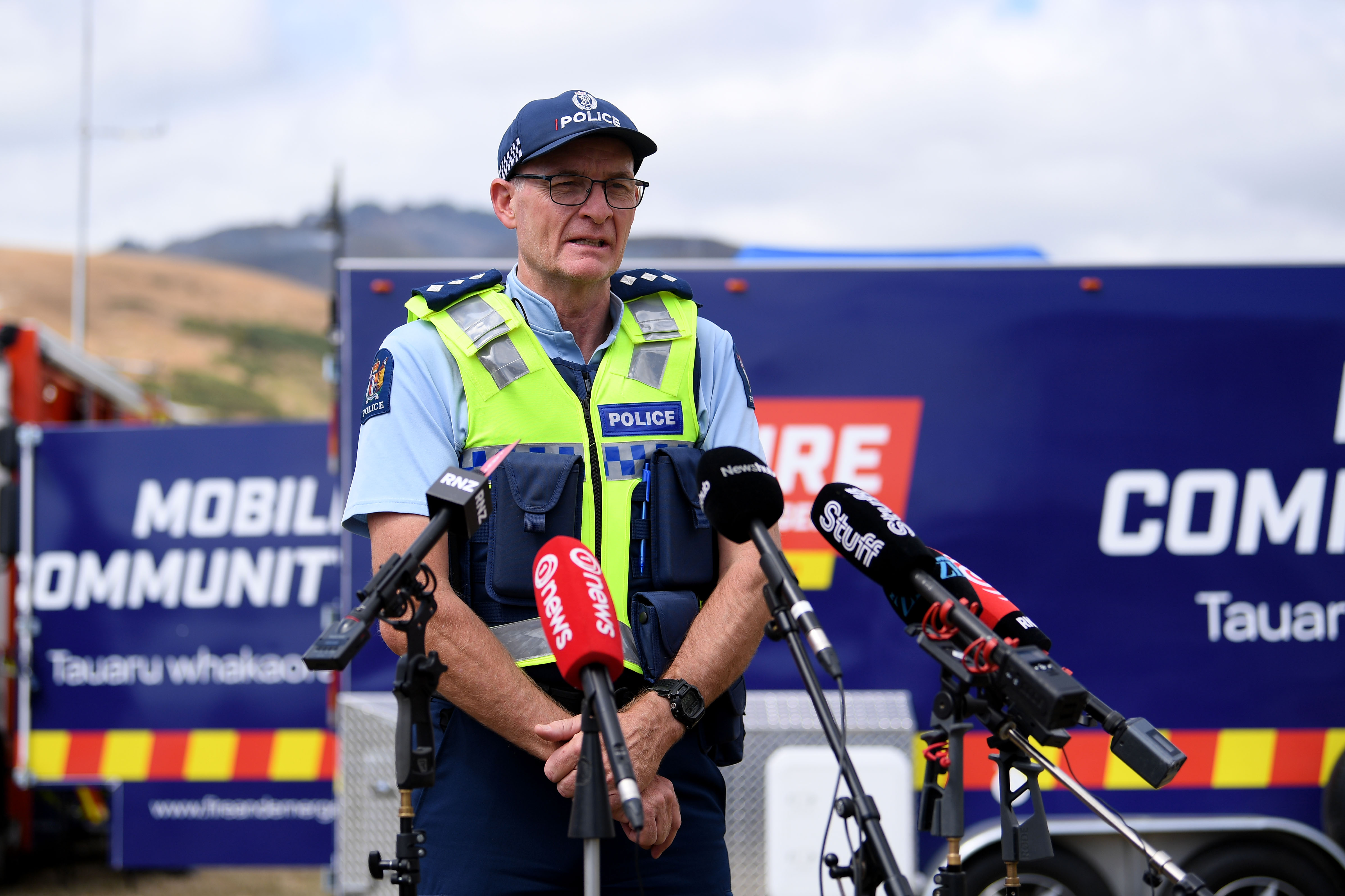 Police incident controller Ash Tabb. A large fire has broken out in Christchurch's Port Hills causing mass evacuations. 17 February 2024 New Zealand Herald Photograph by Joe Allison