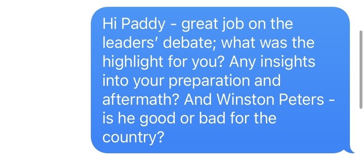 One Good Text with Paddy Gower.