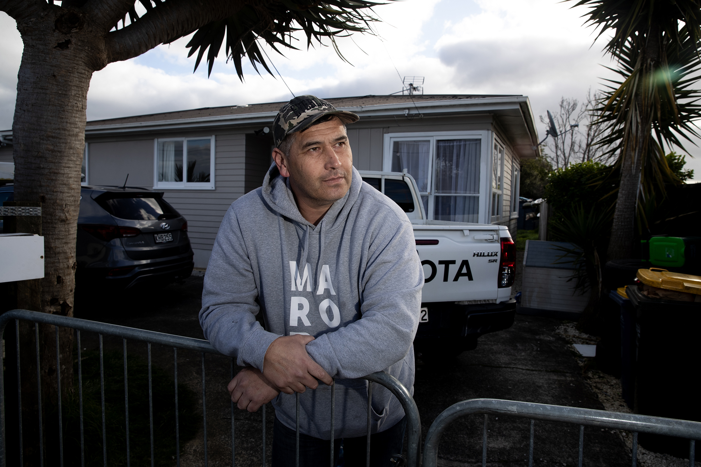 William Macneil says his state house neighbour threatened to stab him then kill his family by ramming their Beach Haven house. Photo / Dean Purcell