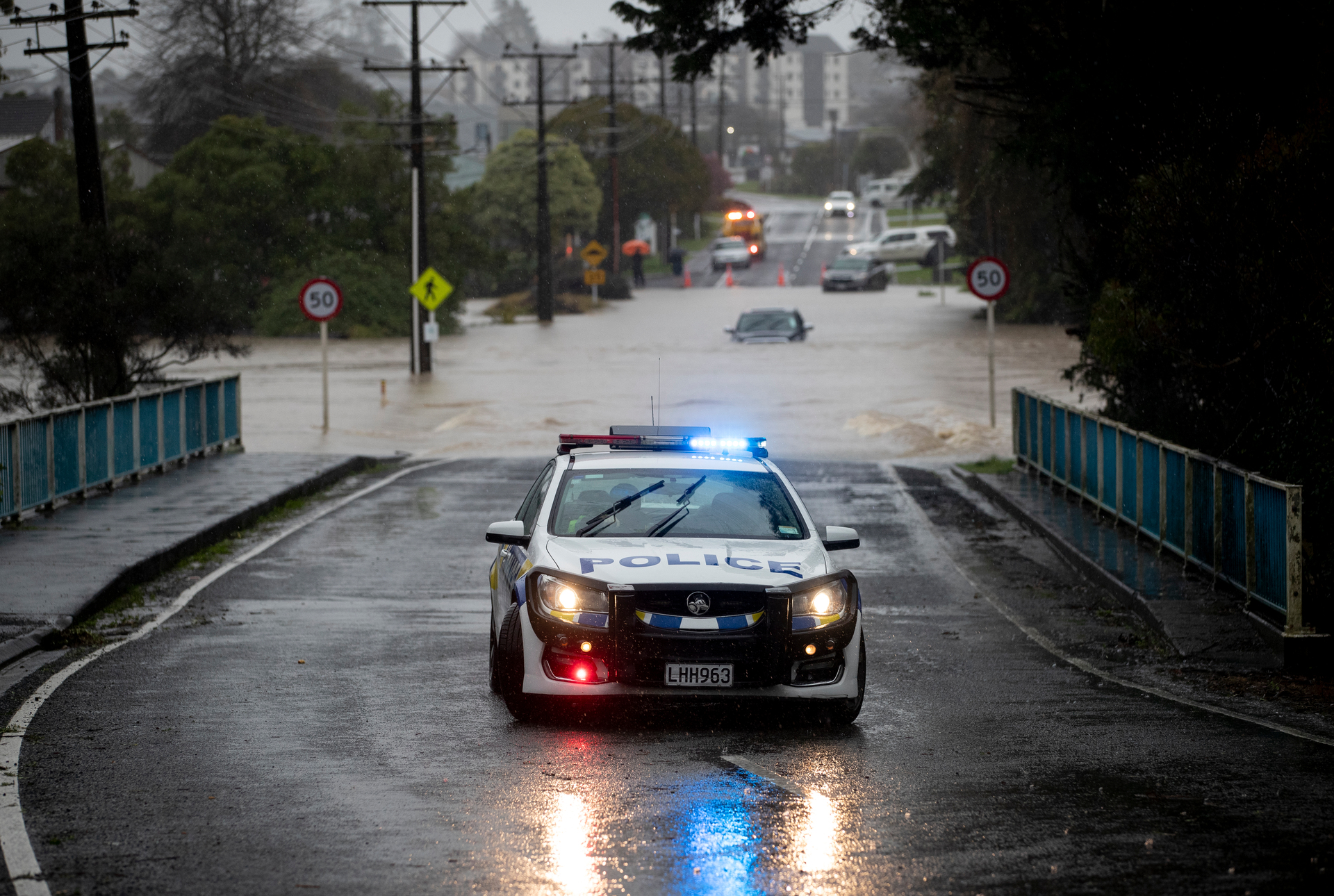 Water rises in Kumeū after the region was battered with heavy rain in 2021. Photo / Dean Purcell