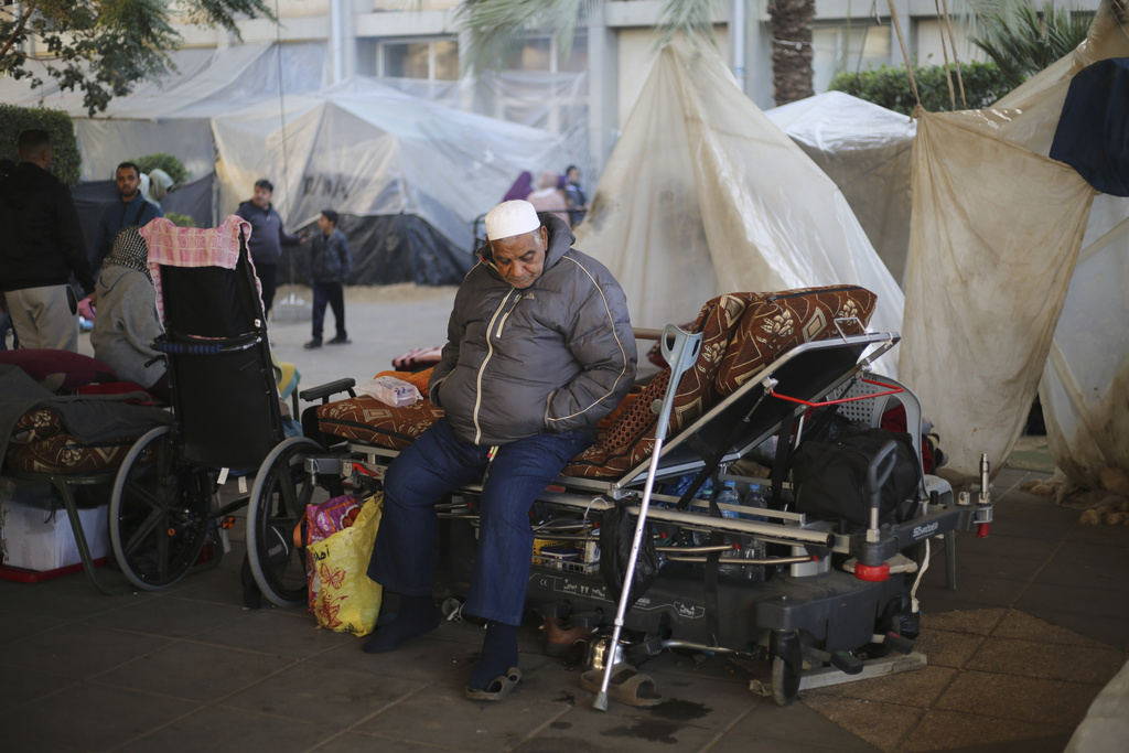 Palestinians take shelter from the Israeli bombardment of the Gaza Strip in the Gaza European Hospital in Khan Younis on December 26. Photo / AP