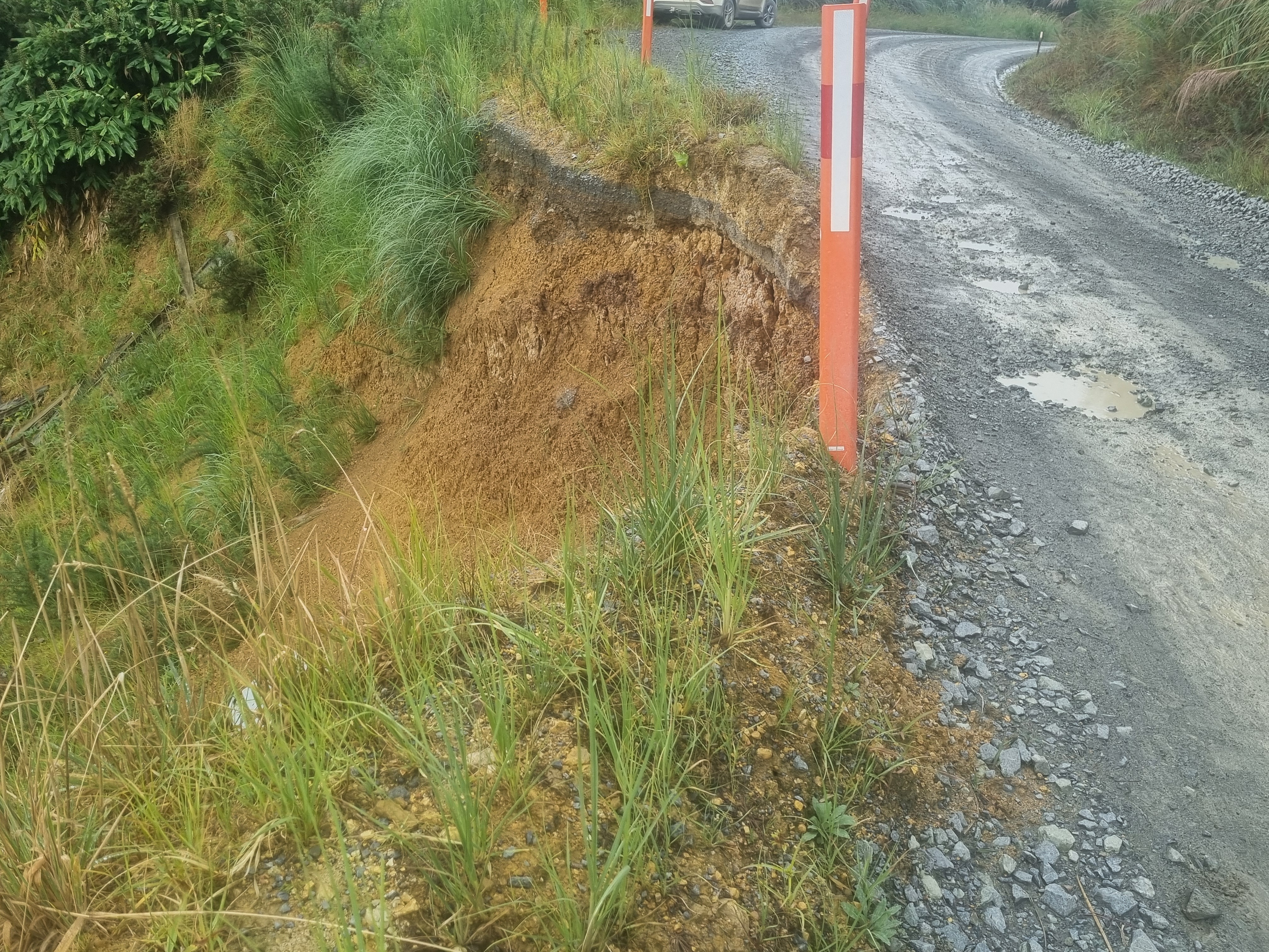 Millbrook Rd residents say a major slip will deteriorate further if heavy trucks keep using the road as a shortcut.