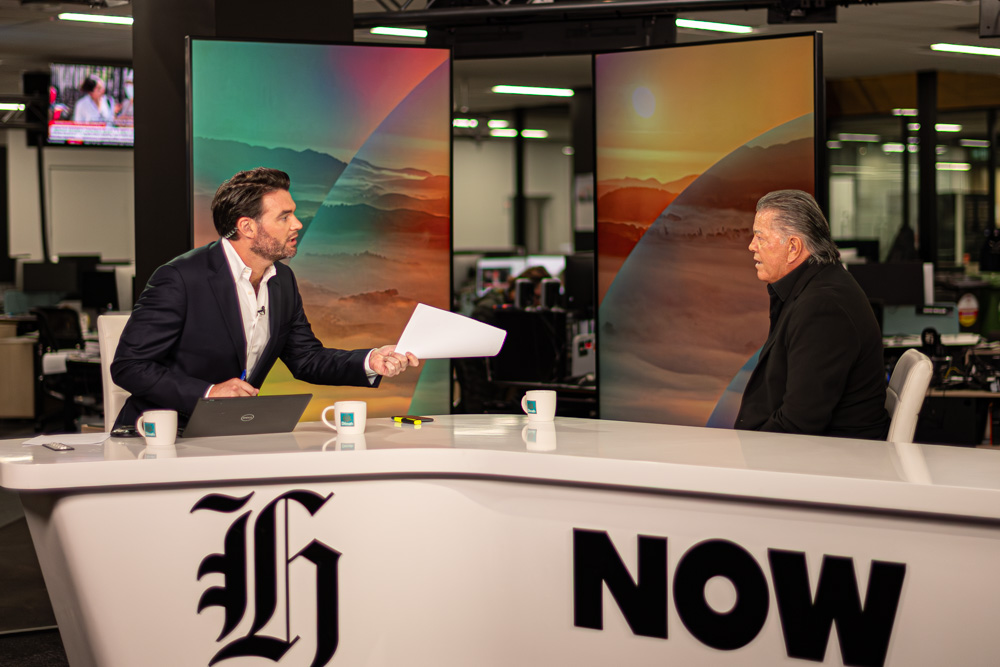 Destiny Church leader Brian Tamaki was interviewed on Ryan Bridge TODAY the day after his guns were seized by police. Photo / Jason Dorday