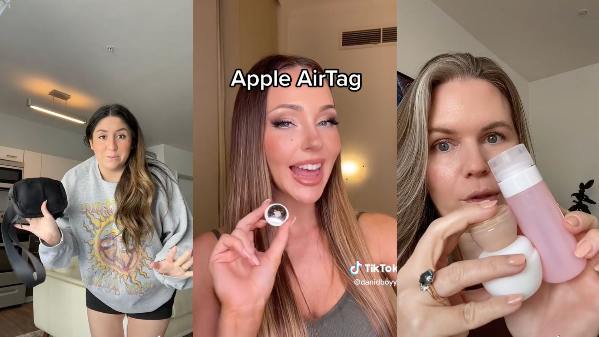 Flight attendants share their favourite items to travel with on TikTok. Photo / @danidboyy1, @itskristinamariee, @flightie