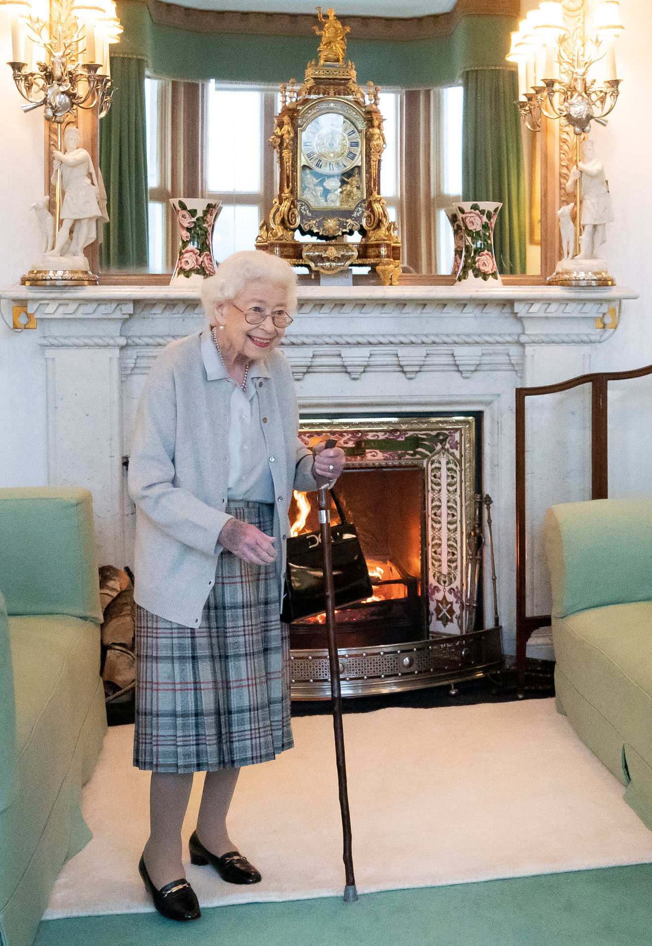 Queen Elizabeth appeared to have a bruise on her right hand. Photo / Getty Images