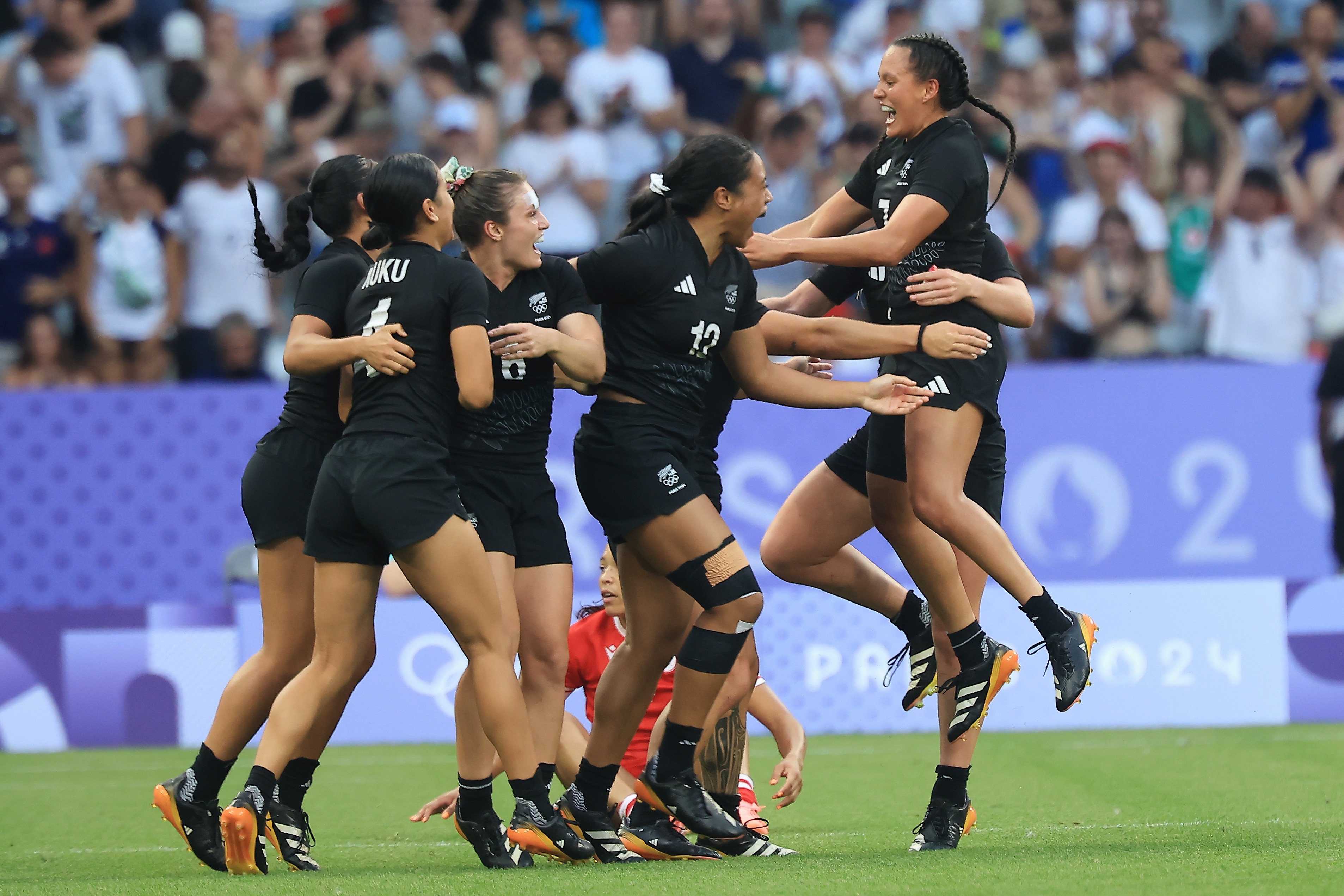The rugby sevens women’s gold-medal match at the Paris Olympics 2024 at Stade de France. Photo / Iain McGregor