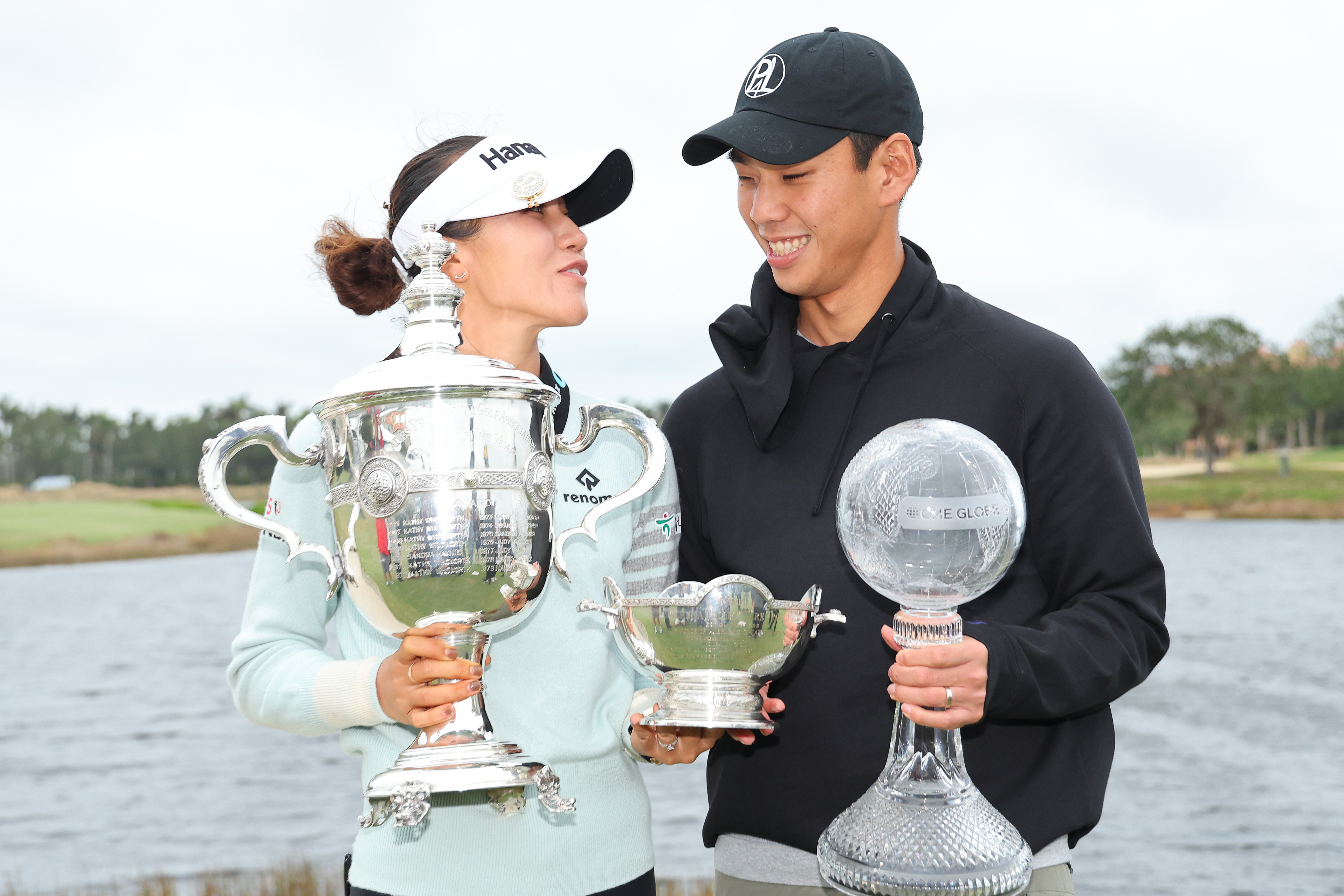 Lydia Ko with Chung Jun after winning the season-ending CME Tour Championship in November last year. Photo / Getty