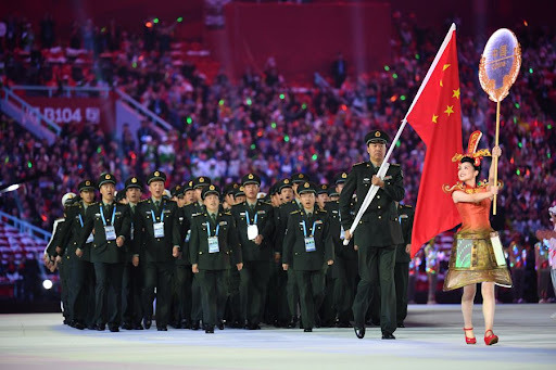 A record 9308 soldiers from 109 nations competed at the World Military Games in Wuhan under the motto of 'Share friendship, build up peace'. Photo / Supplied, File