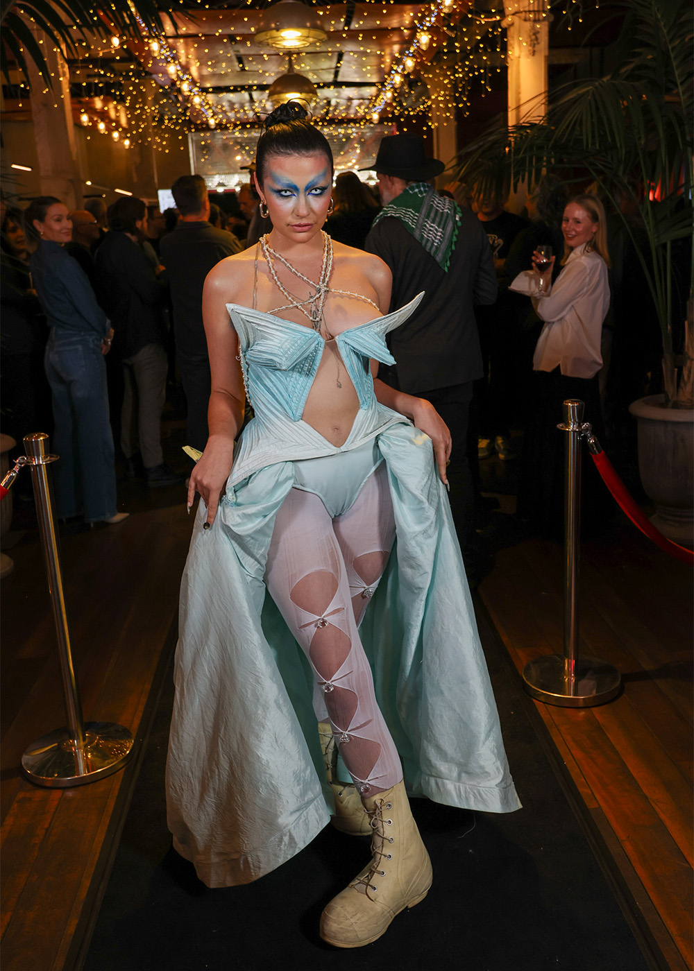 Vida, an Independent Debut finalist, in an outfit styled by Zheyi Ruan. Photo / Dave Simpson