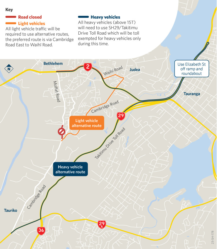 Cambridge roadworks Road to be closed for three months NZ Herald