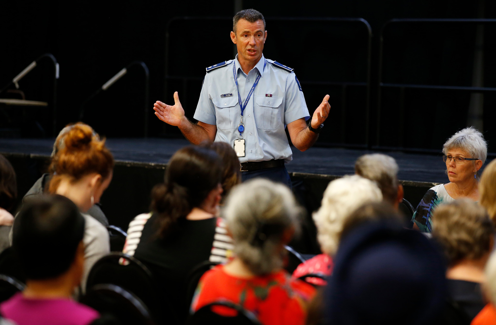 Superintendent Tony Hill at a Whangārei community meeting in 2019. Photo / Michael Cunningham 