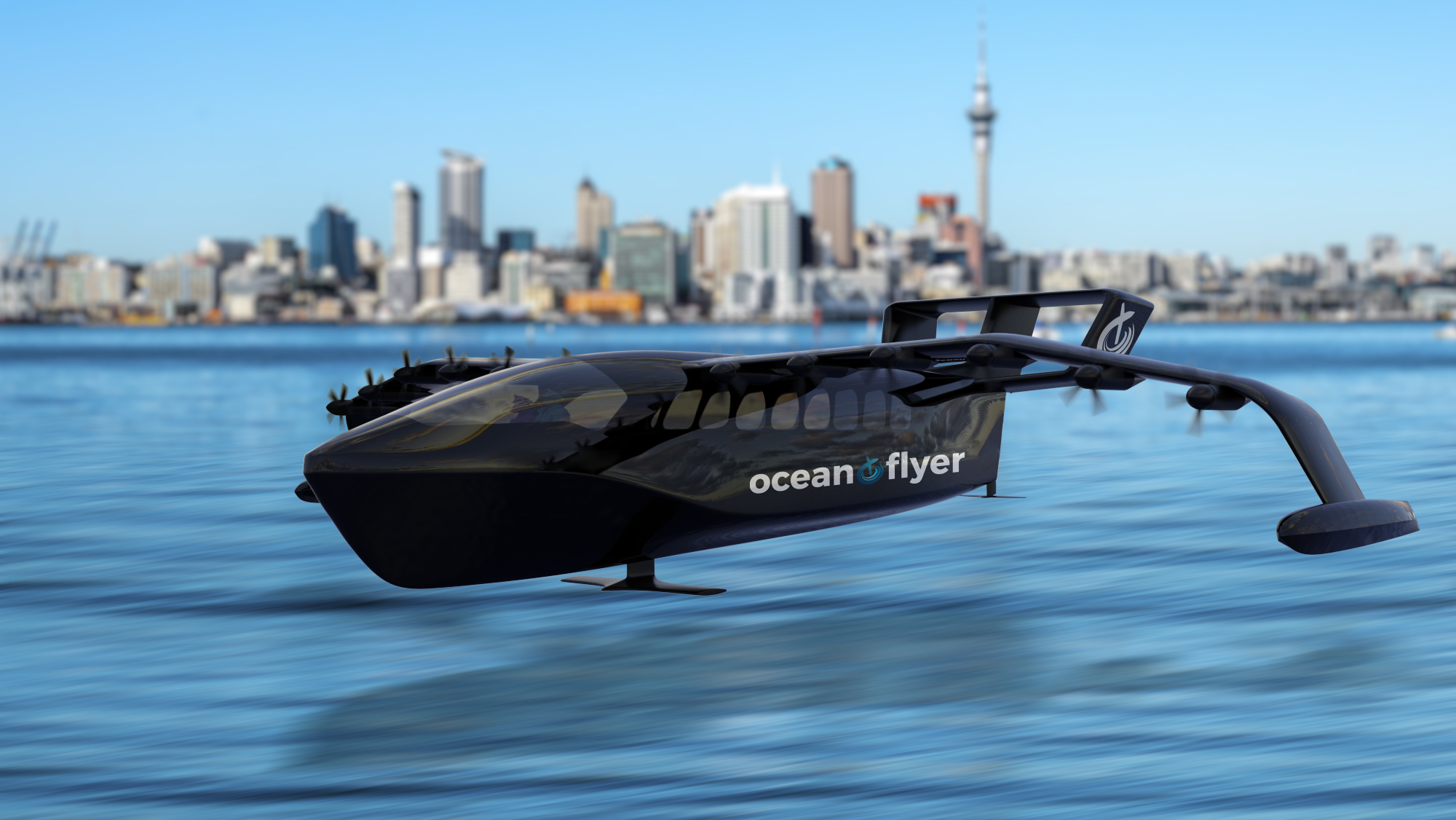 The 12-seat Viceroy seaglider will make the trip between Auckland and Whangarei just 35 minutes, Ocean Flyer says.