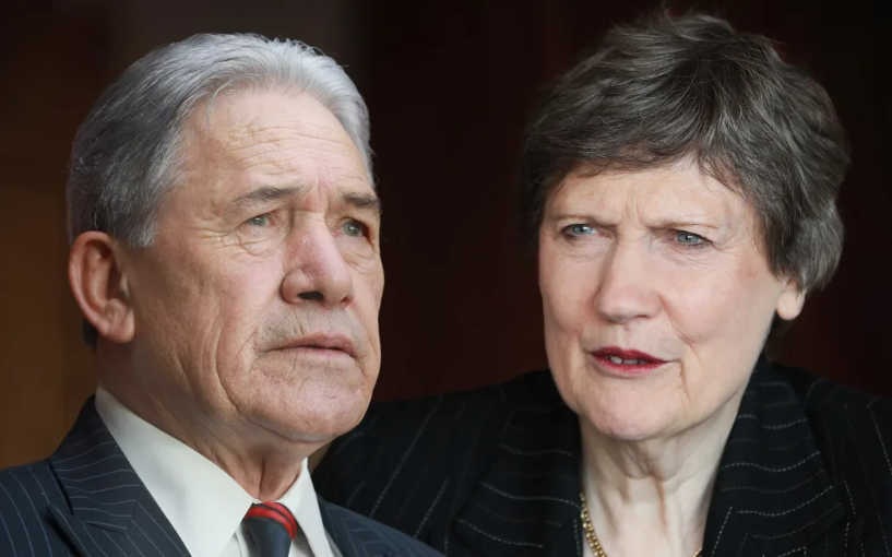 Winston Peters (left) and Helen Clark. Photo / RNZ