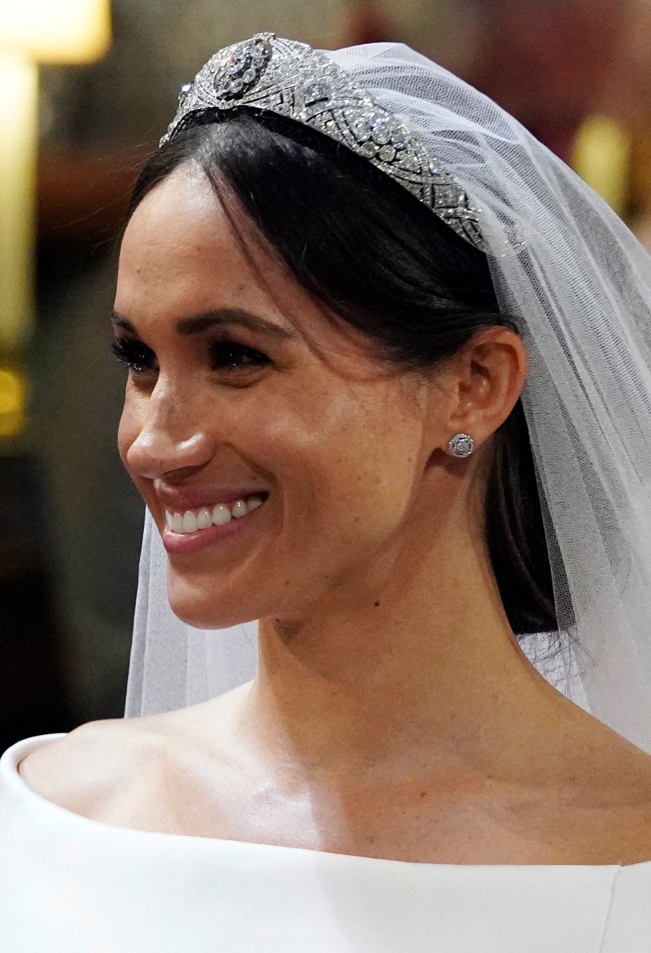 In Spare, Harry confirms an argument with Angela Kelly, the late Queen’s closest aide, over Queen Mary’s diamond bandeau tiara she borrowed for the big day. (Gareth Fuller/pool photo via AP)