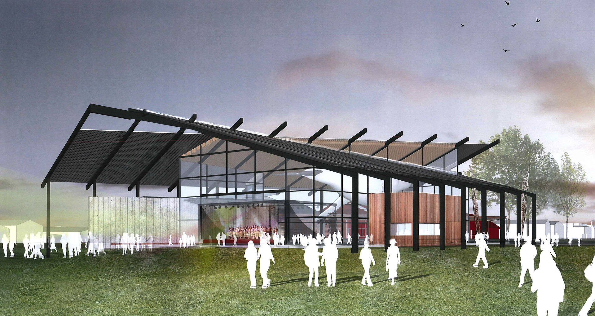Artist's impression of $16 million Hihiaua Cultural Centre theatre and performing arts development for Whangārei. Photo / Supplied 