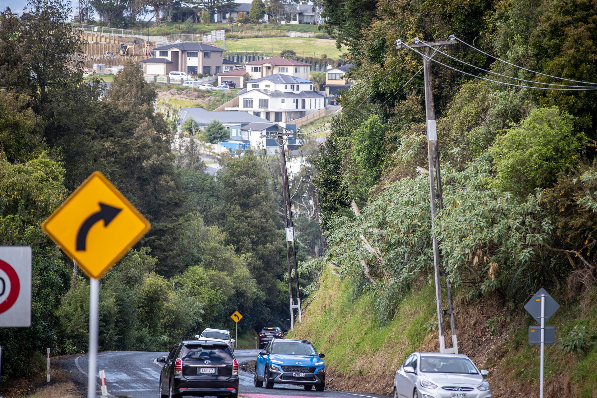 Mill Rd is a narrow rural back road expected to cater for 120,000 new residents in South Auckland. Photo / Michael Craig