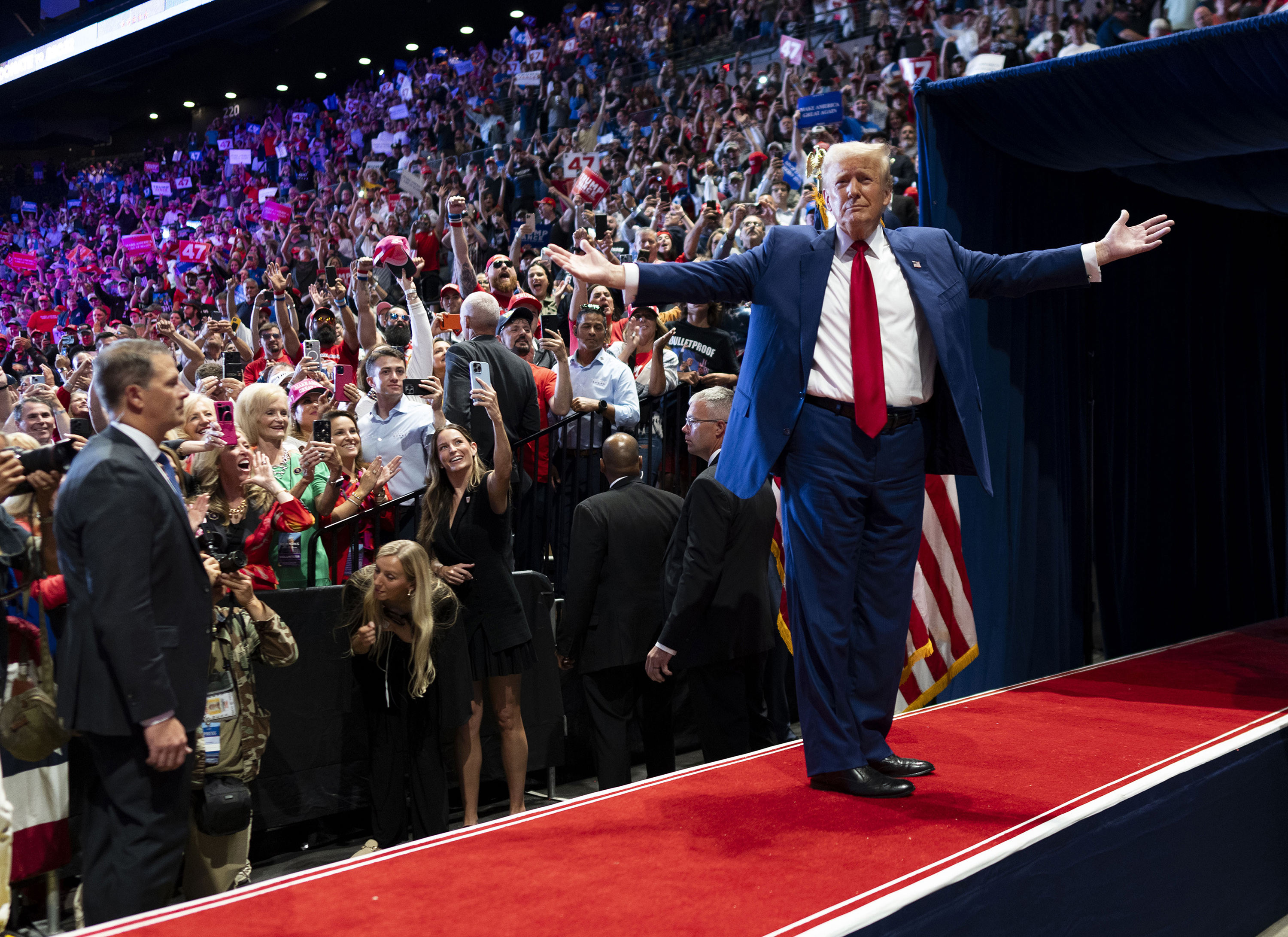 Donald Trump campaigning in New York. Photo / Doug Mills, the New York Times