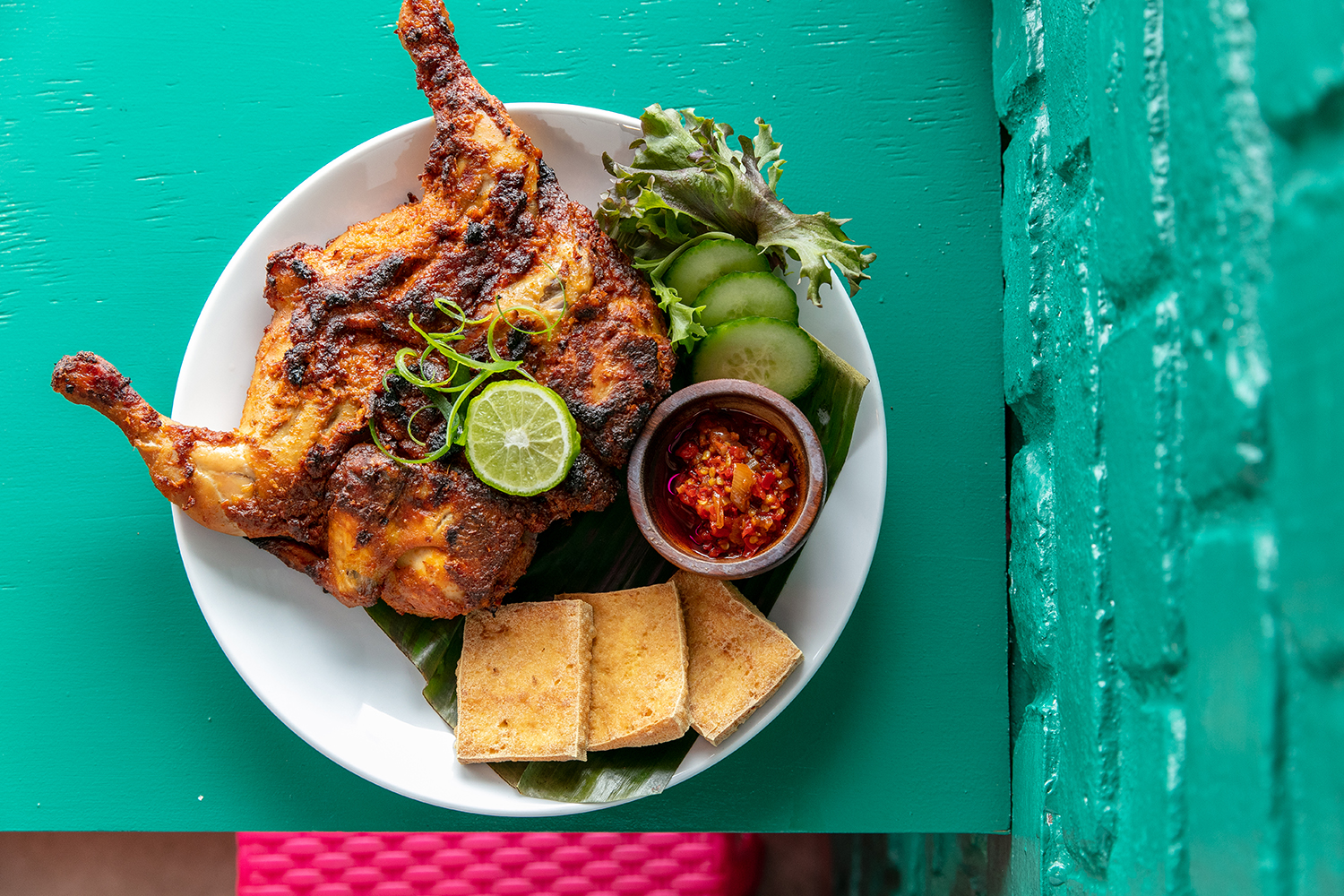 The whole grilled chicken. Photo / Babiche Martens