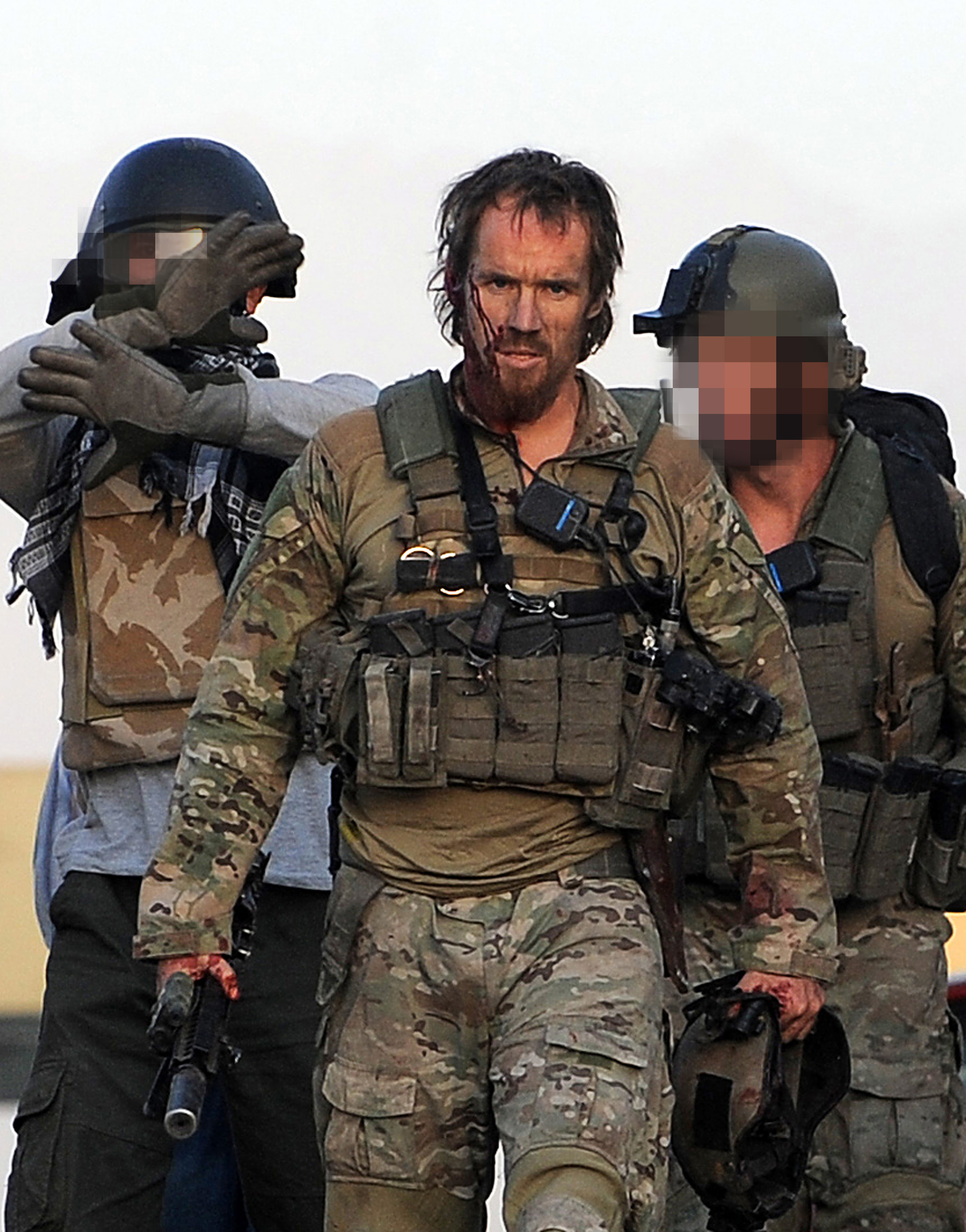 Steve Askin pictured after the raid on the Kabul hotel. Photo / AFP