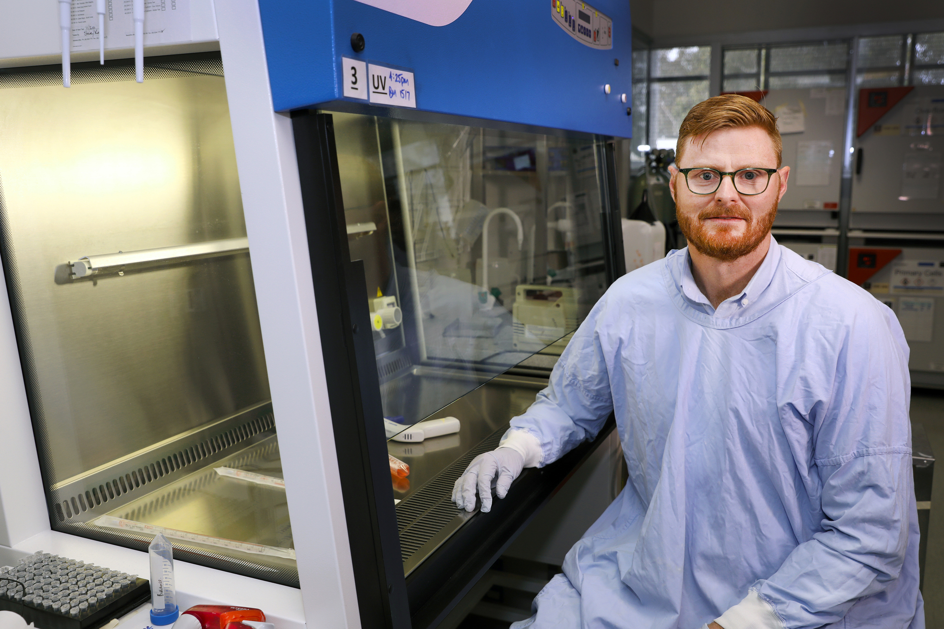 Dr Matt Dun, Associate Professor at University of Newcastle, is researching the most deadly type of childhood brain cancer. Photo / Supplied 