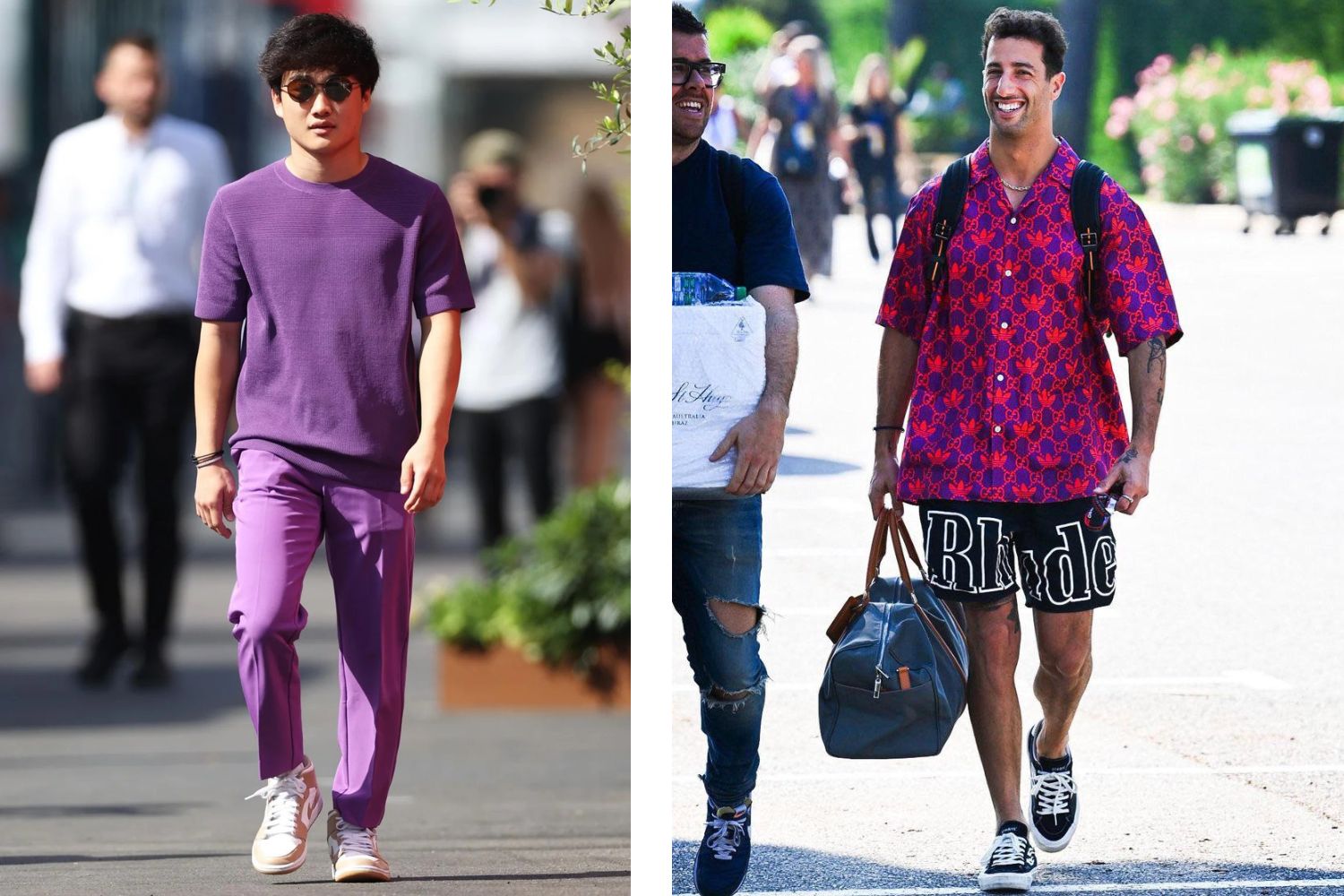 Left: Yuki Tsonda. Right: Daniel Ricciardo. Photos / Getty Images
