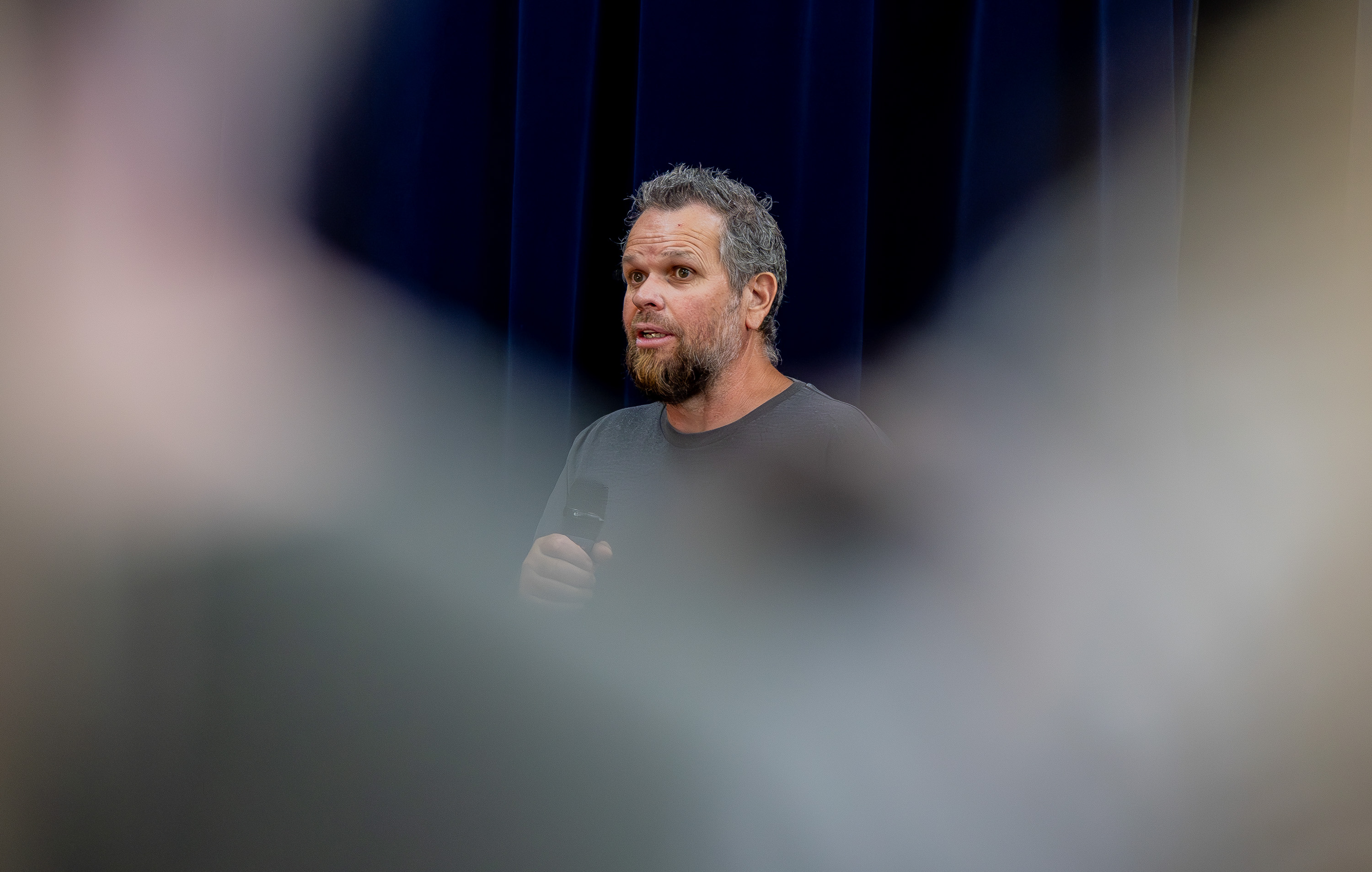 Online safety educator Rob Cope recently gave a talk about the complexities of children navigating the internet to a packed hall of parents at Cambridge High School. Photo / Mike Scott