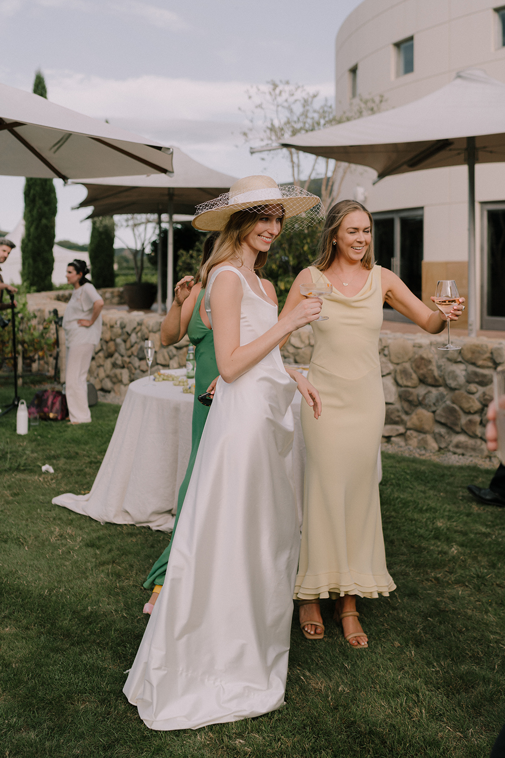 Later in the day, Jessica-Belle added a hat by milliner Jess Collett. Photo / Danelle Bohane