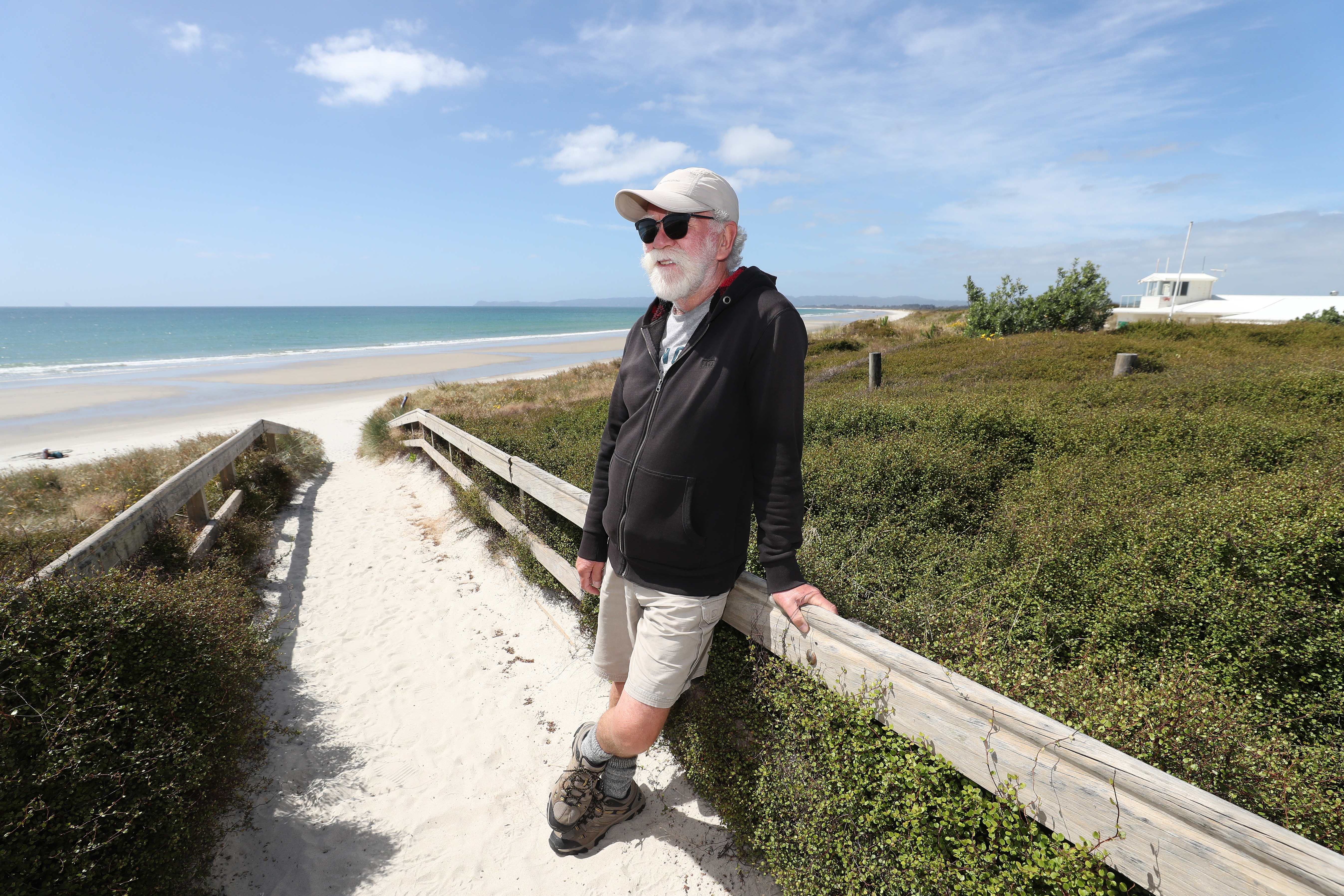 Patrick Cox says Ruakākā Beach is one of the best in Northland because of its space to stretch the legs. Photo / Michael Cunningham