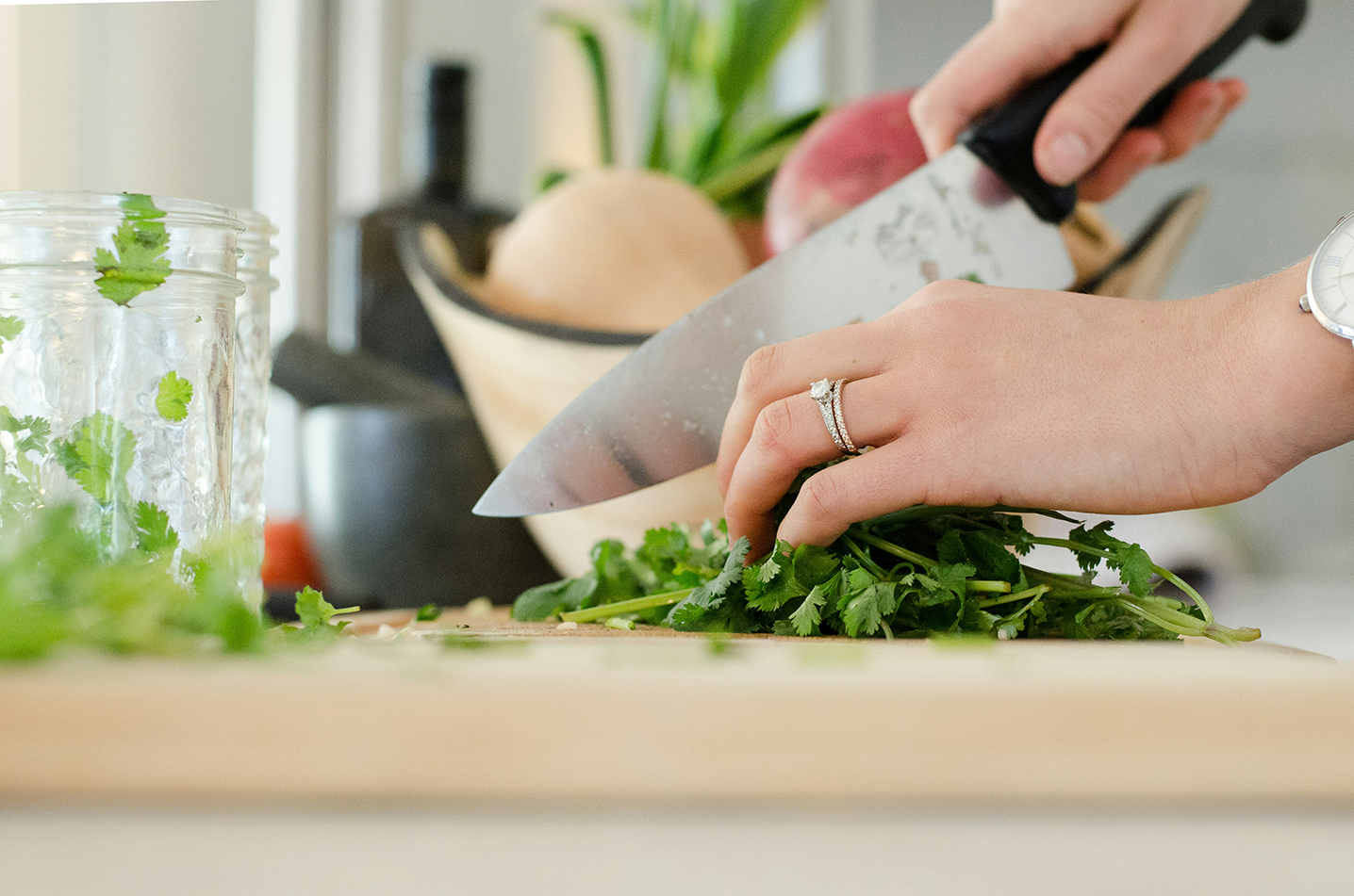 Freezing chopped herbs in oil or water means a ready supply for cooking. Photo / Unsplash / Alyson McPhee