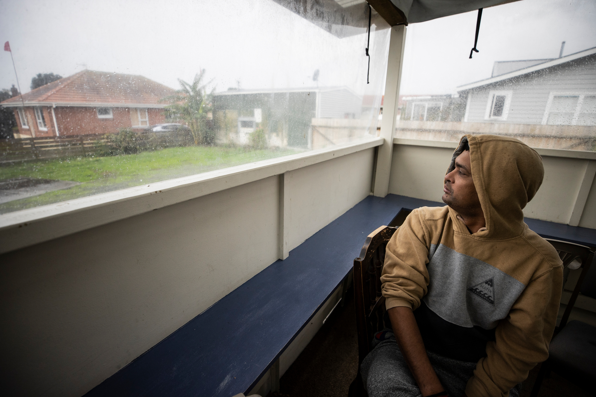 Abinesh Kumar, who narrowly missed being shot in a case of mistaken identity when his house was targeted due to its former gang links. Photo / George Heard