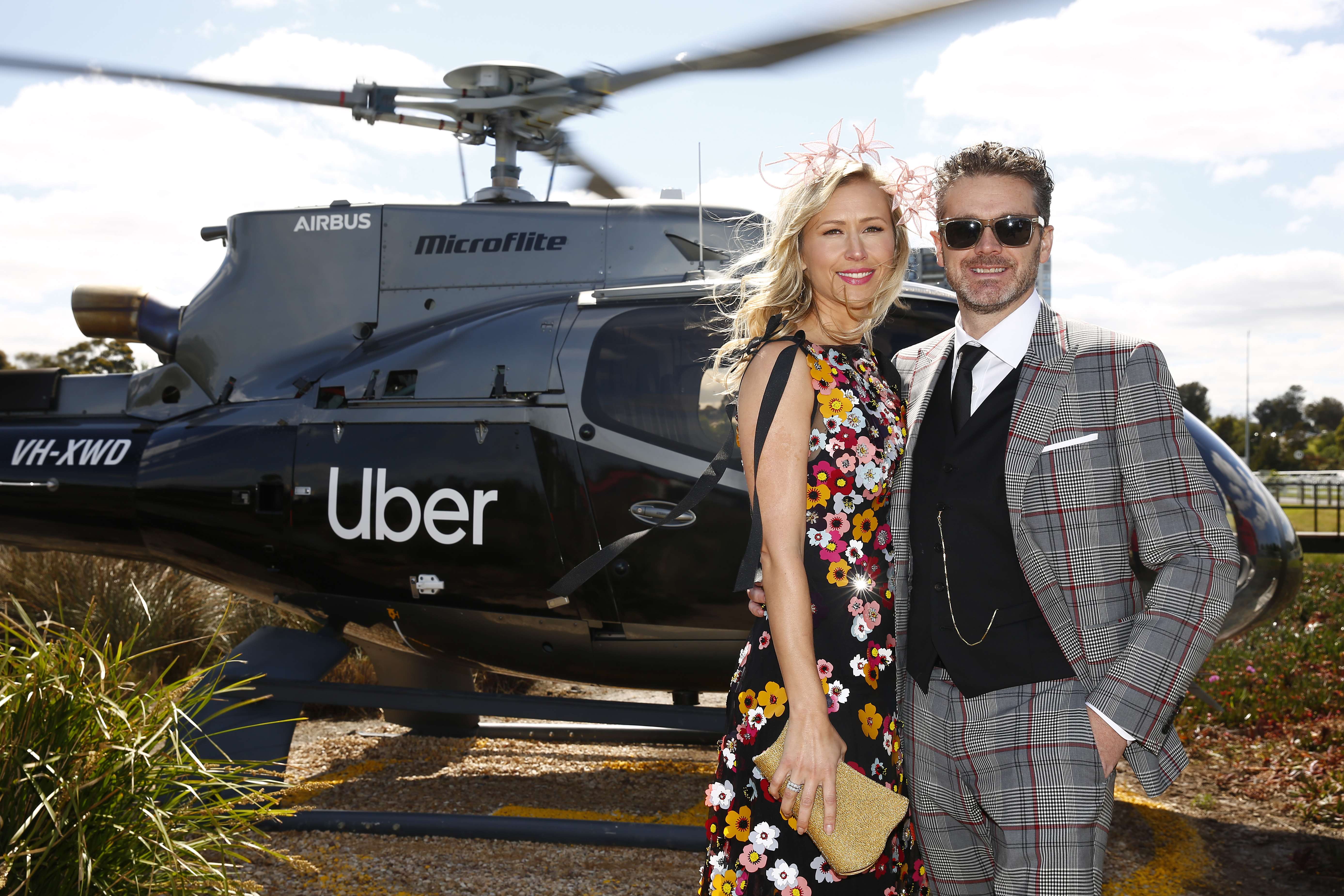 Lauren Fried and Jock Zonfrillo at Lexus Melbourne Cup Day on November 5, 2019 in Melbourne, Australia. Photo / Getty Images