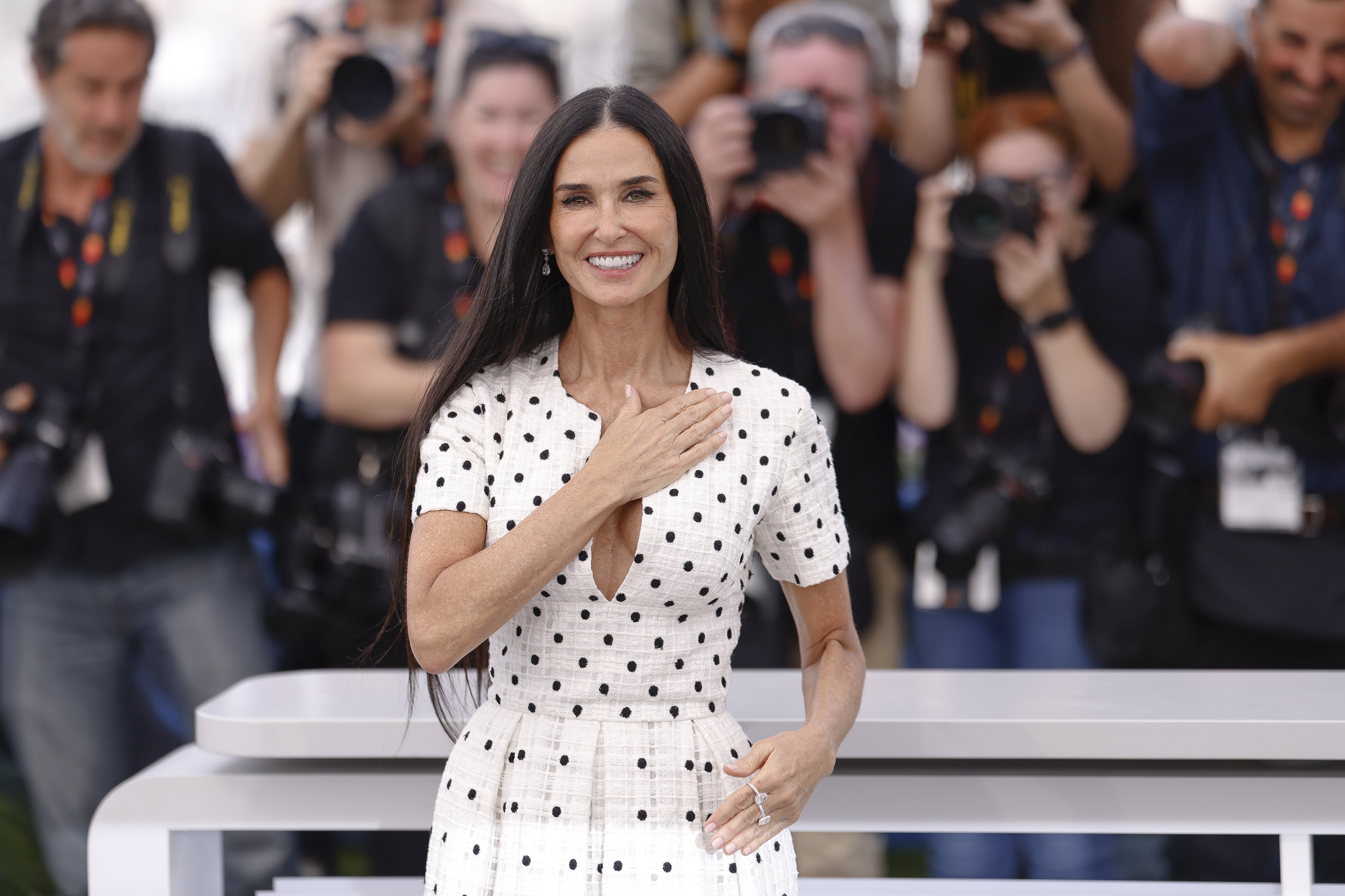Demi Moore has made a triumphant comeback with her new movie The Substance at the 77th international Cannes Film Festival. Photo / Vianney Le Caer, Invision, AP