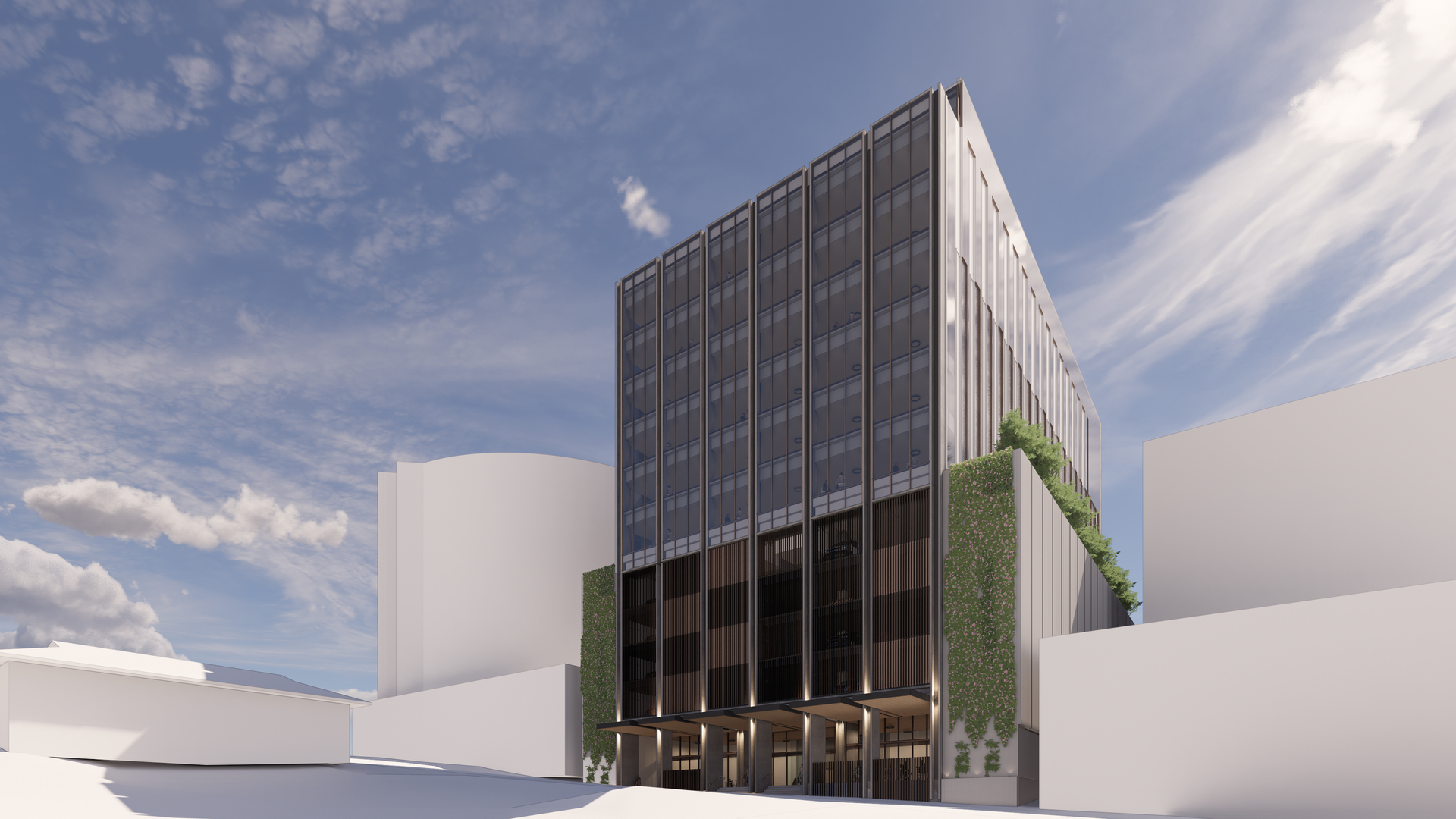 Artist impression of the new 14-storey development, including 200 public car parks, a four-star hotel and office space. Photo / Ignite Architects