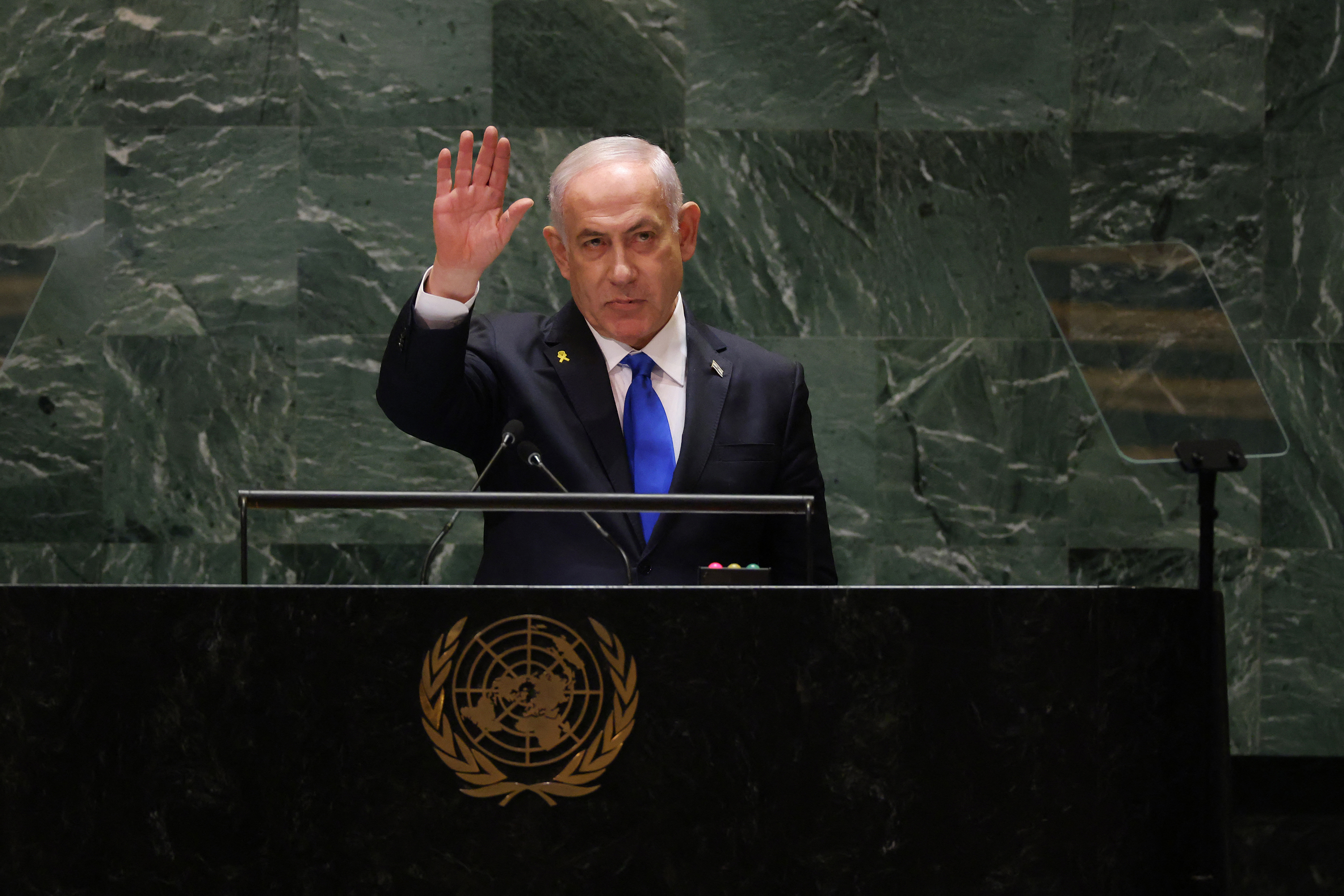Israeli Prime Minister Benjamin Netanyahu approved the strike on Nasrallah from New York, where he had just addressed the UN General Assembly. Photo / Charly Triballeau, AFP 