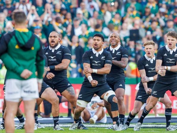 The All Blacks perform the haka before the Rugby Championship match against South Africa at Ellis Park. Photo / Getty Images