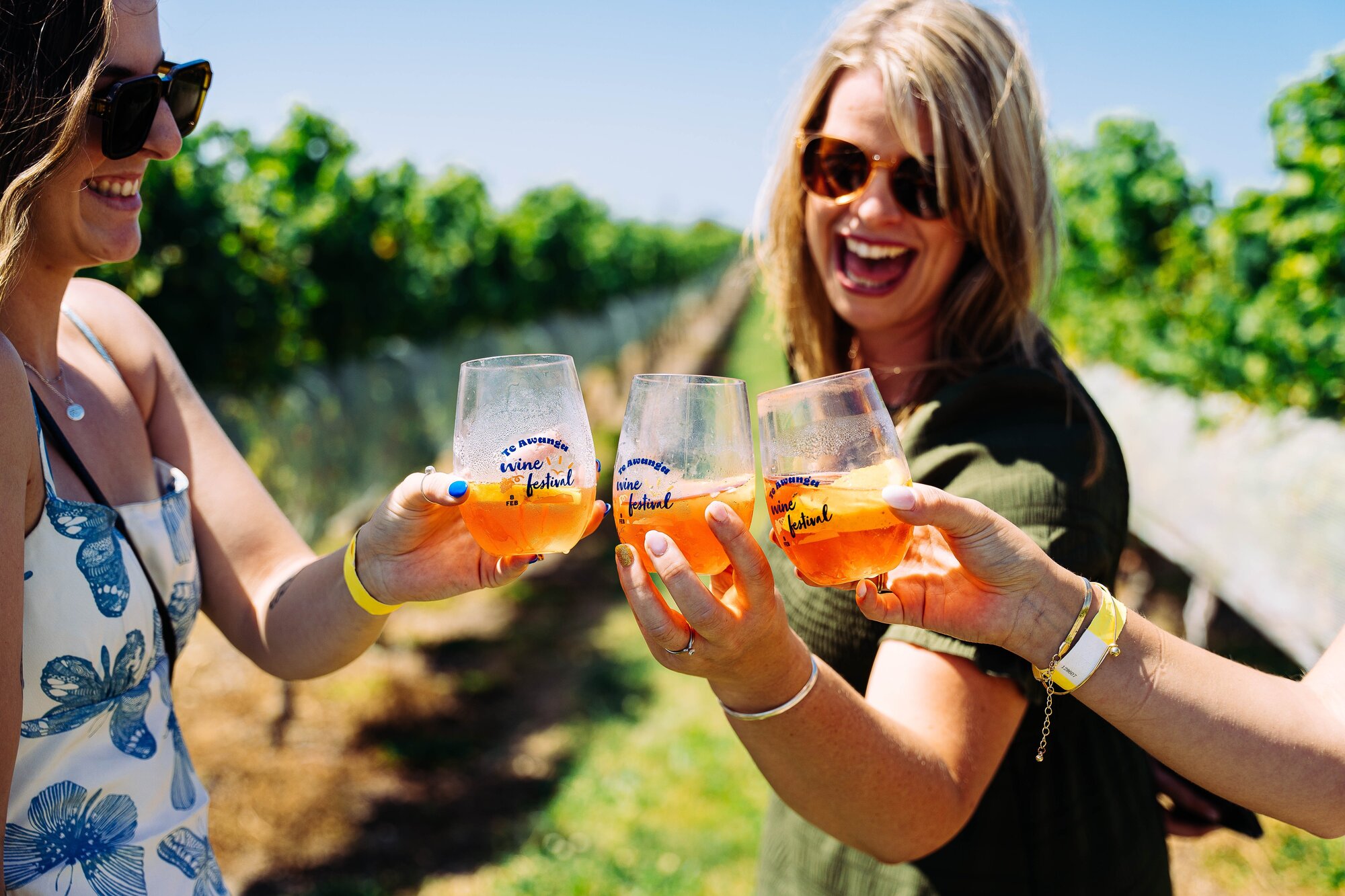 Revellers enjoying the Te Awanga Wine Festival in 2025. Photo / Michael Farr