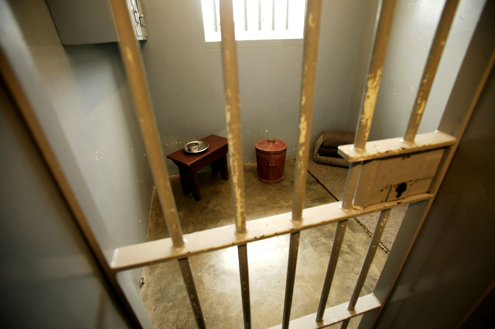 A view inside Nelson Mandela's former prison cell on Robben Island, off the coast of Cape Town. Photo / Getty Images
