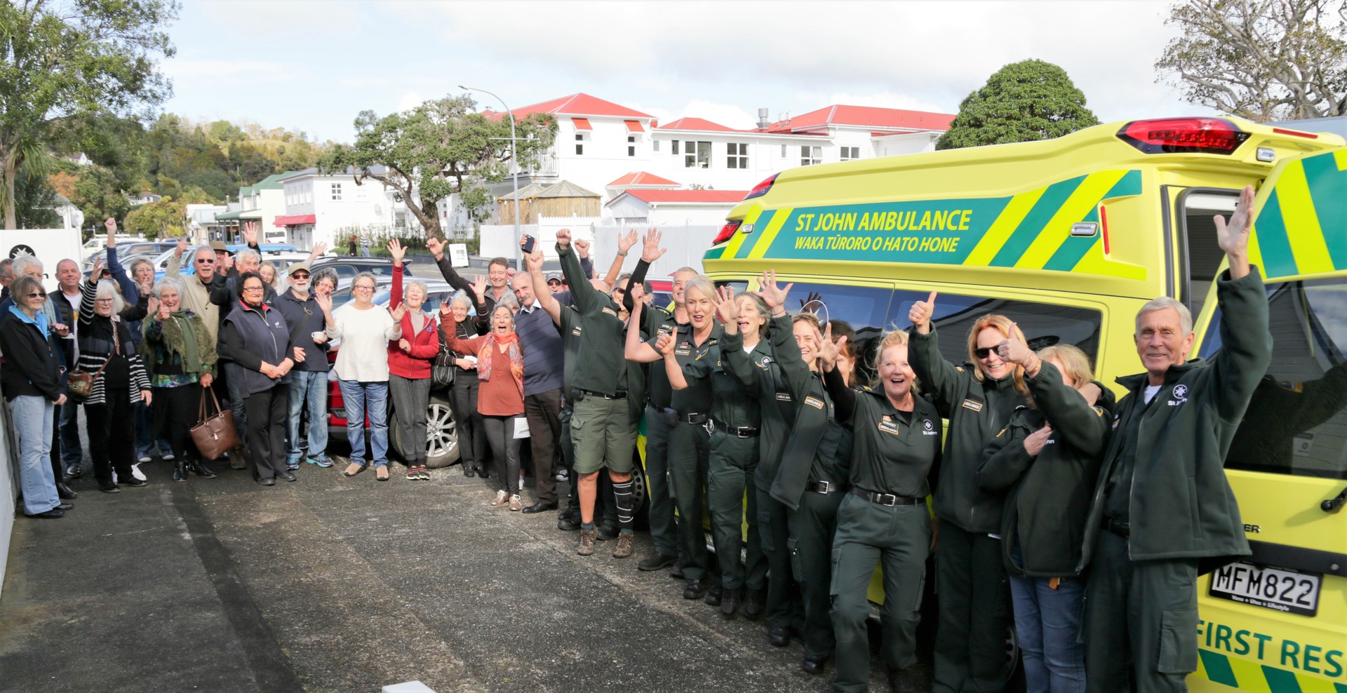 The Russell community is stoked with the new St John ambulance. Photo / Stephen Western