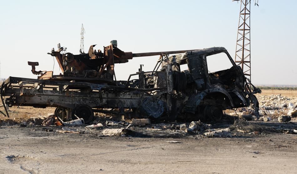 Rebels in Northwest Syria seized military vehicles belonging to the regime along the route toward Kweris Airport in the eastern countryside of Aleppo. Photo / AFP