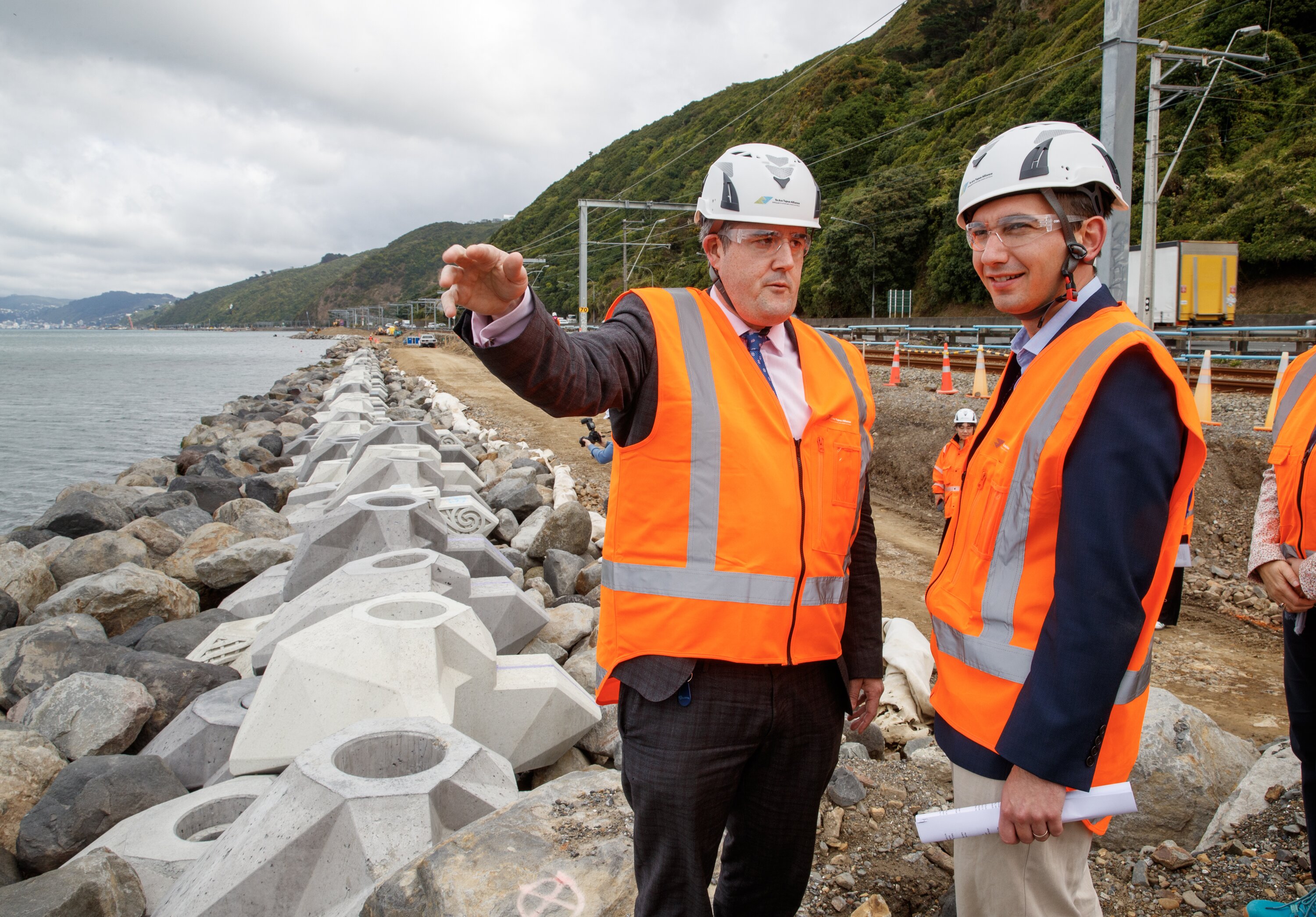  Minister Chris Bishop pictured on a shared path that will connect two Wellington councils. Photo / Mark Mitchell  