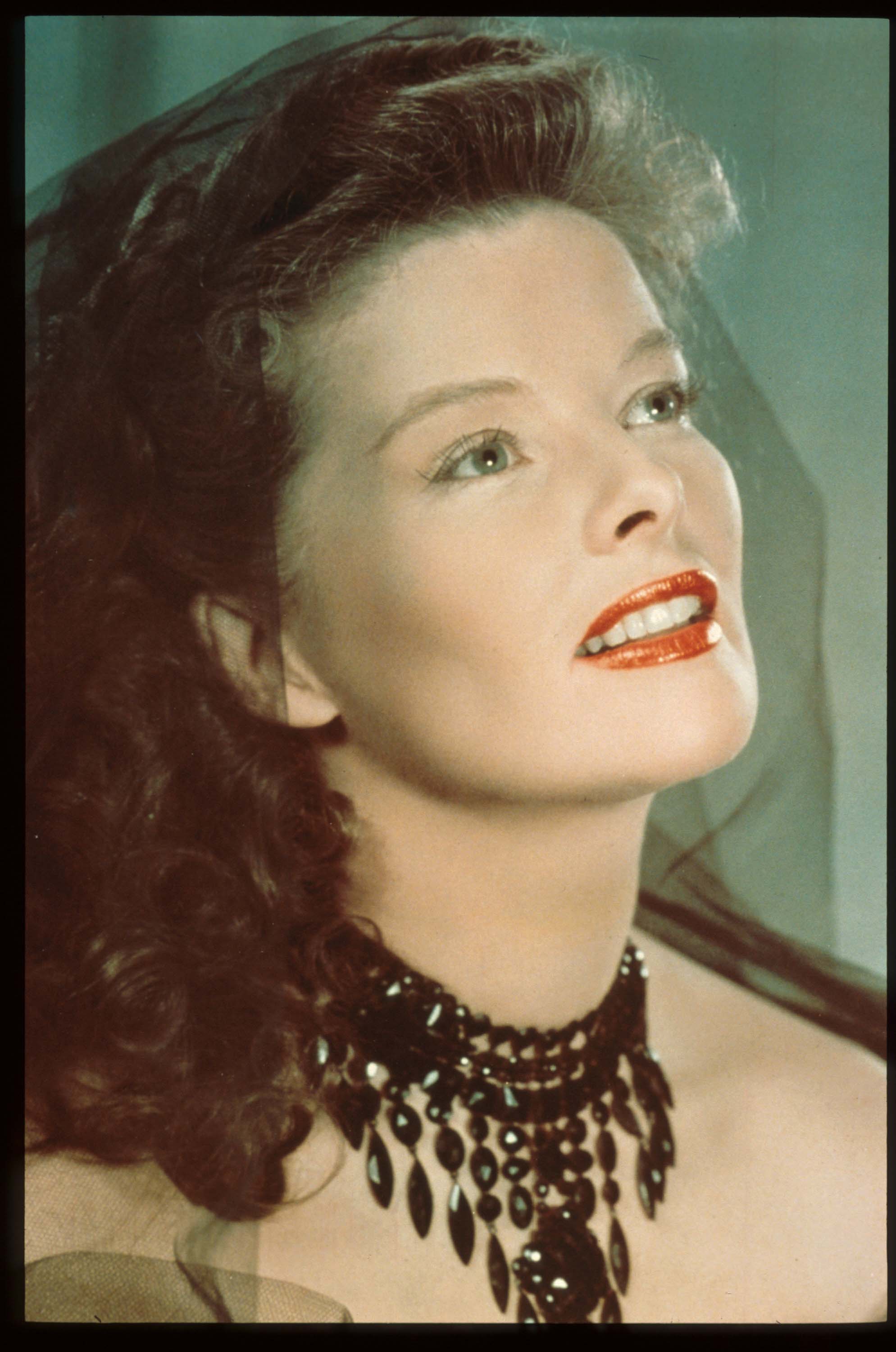 As Katharine Hepburn demonstrates, no actress' look was complete without a swipe of red lipstick. Photo / Getty Images