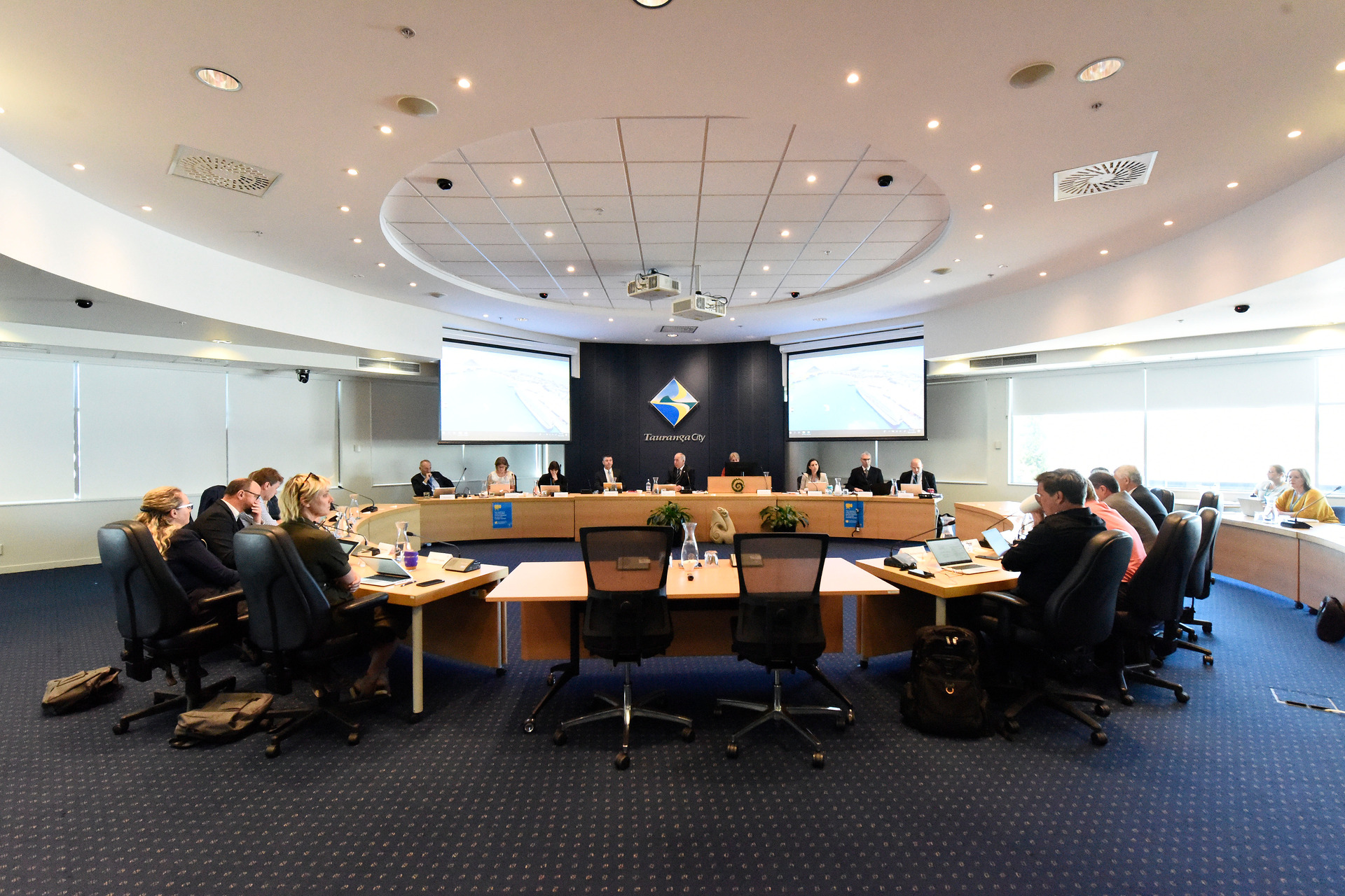The first meeting of the new Tauranga City Council last year. Photo / File