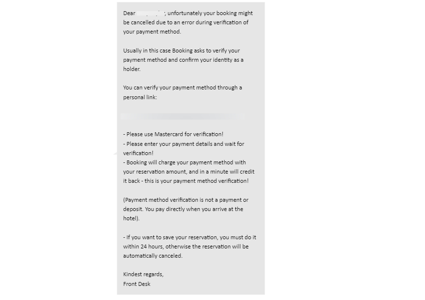 Customers of a South Island accommodation provider have been the target of a credit card scam on Booking.com. Photo / Supplied