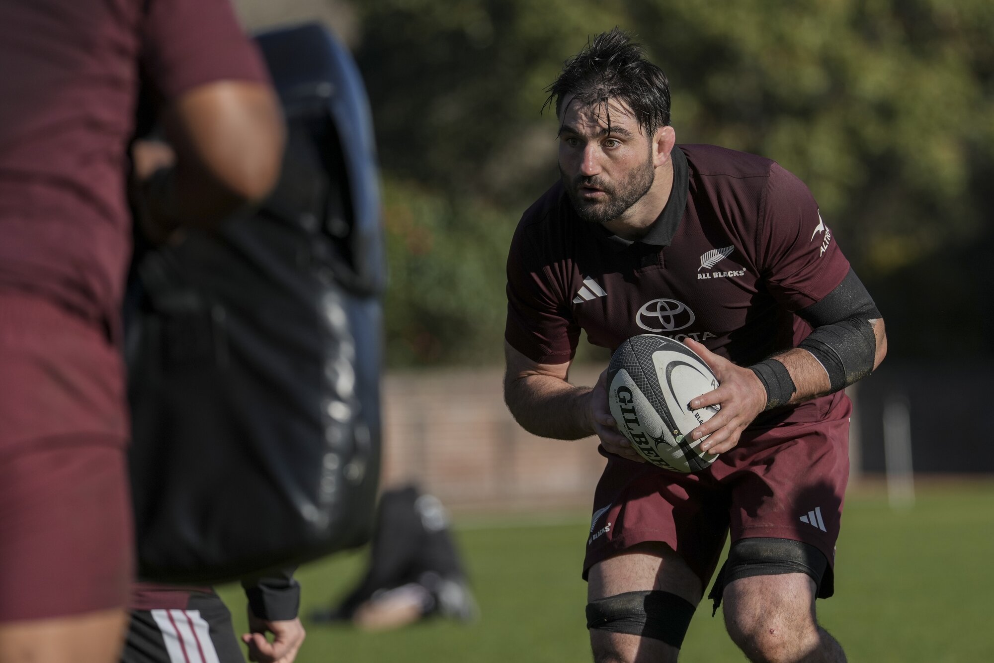 Luke Jacobson at training with the All Blacks in Christchurch. Photo / SmartFrame