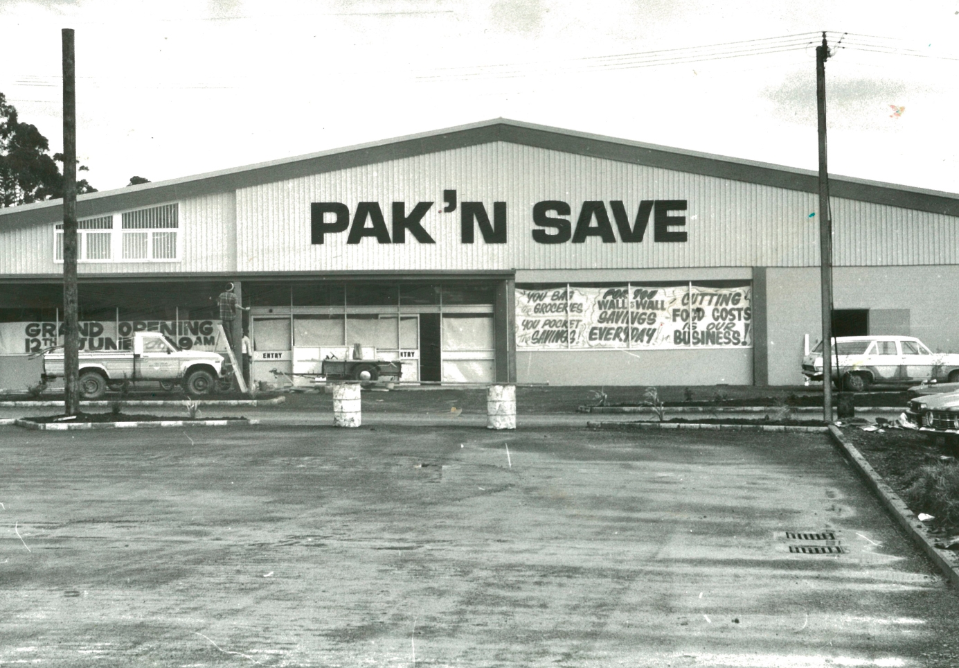 In 1985, the concept of a large food barn had made its way to Kaitaia, where the first ever Pak'n Save opened. Photo / Supplied