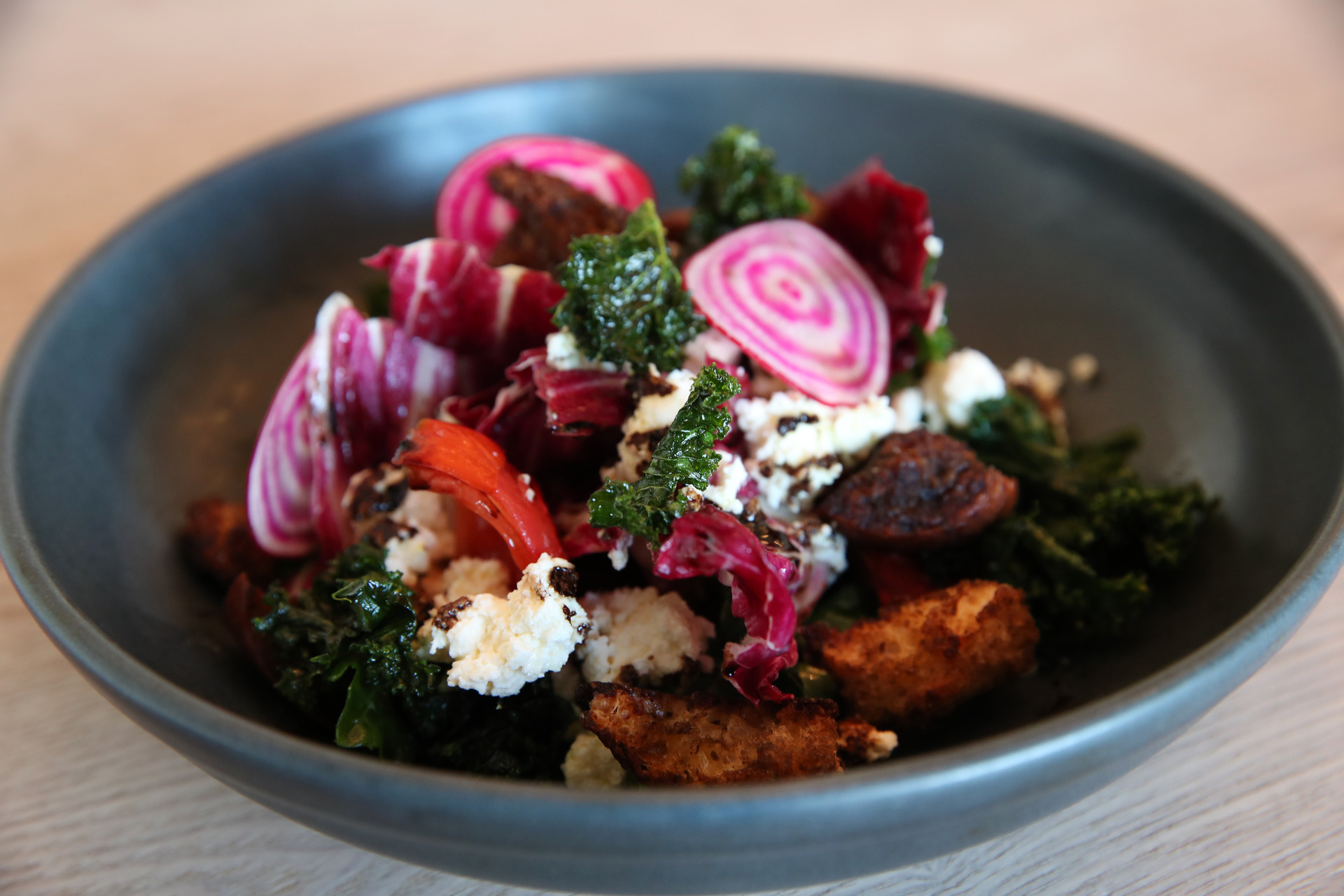 The black bread panzanella salad. Photo / Getty Images